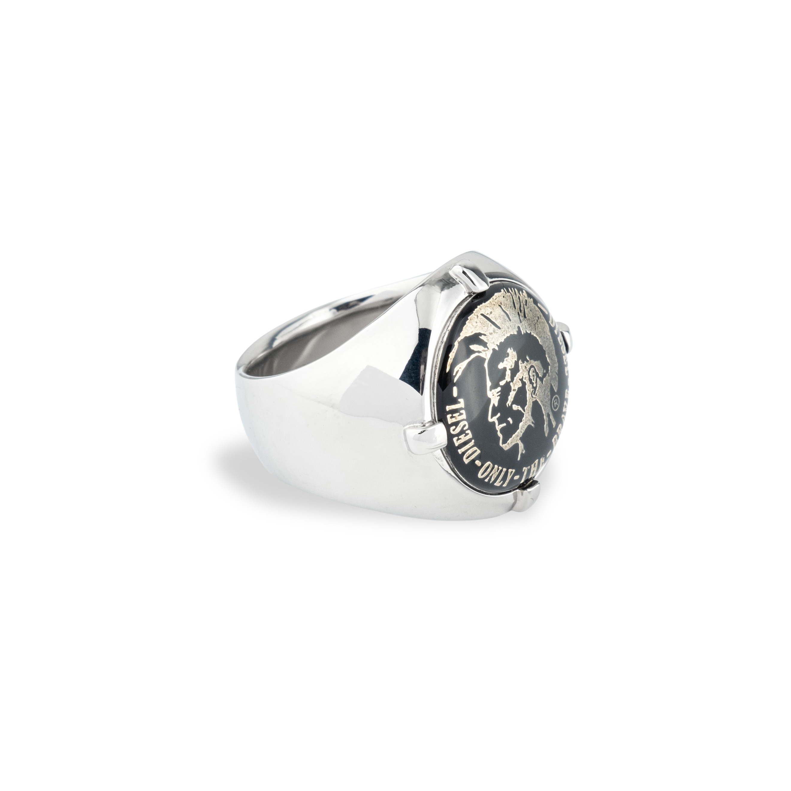 Signet ring with black insert