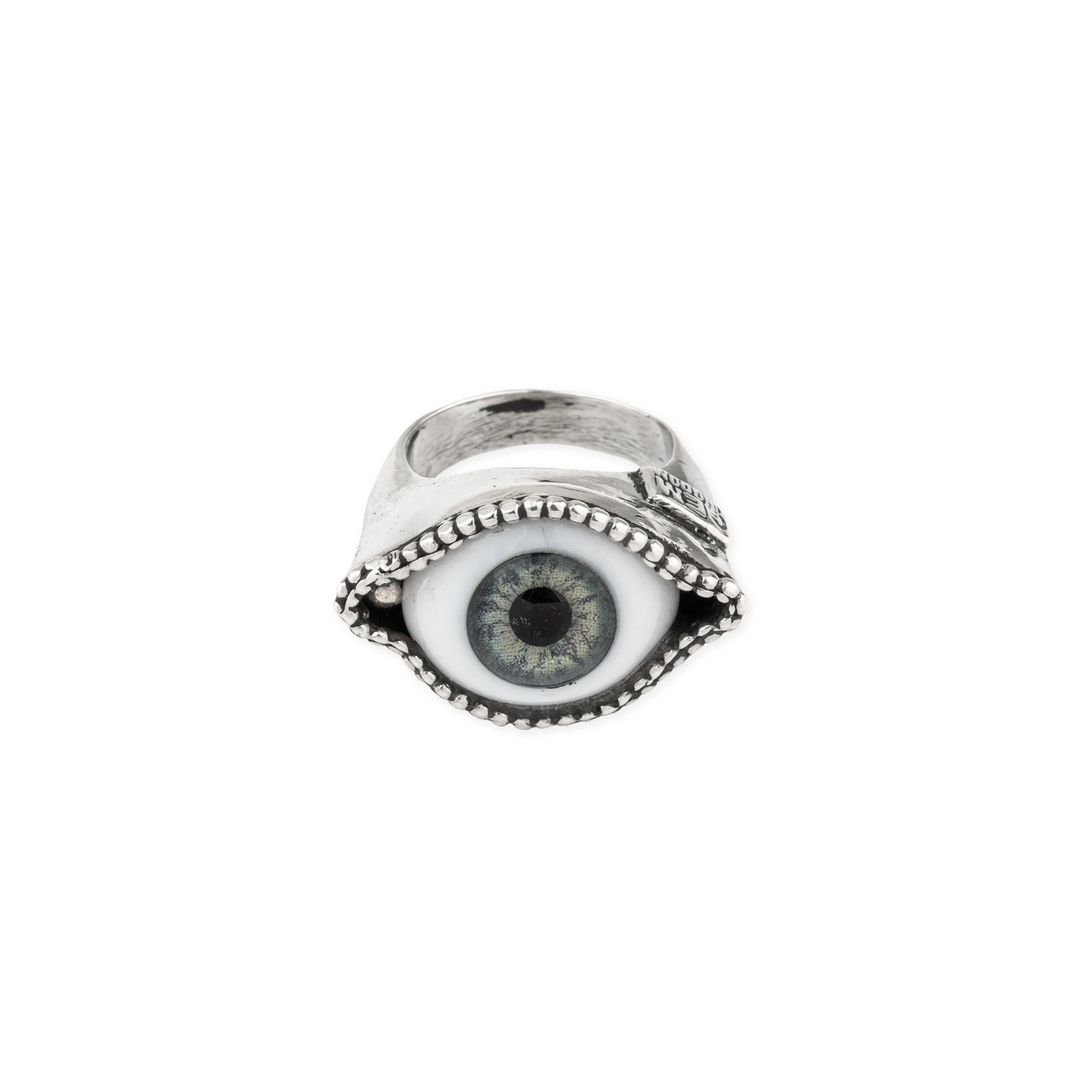 Gem Kingdom Серебряное кольцо с зеленым глазом