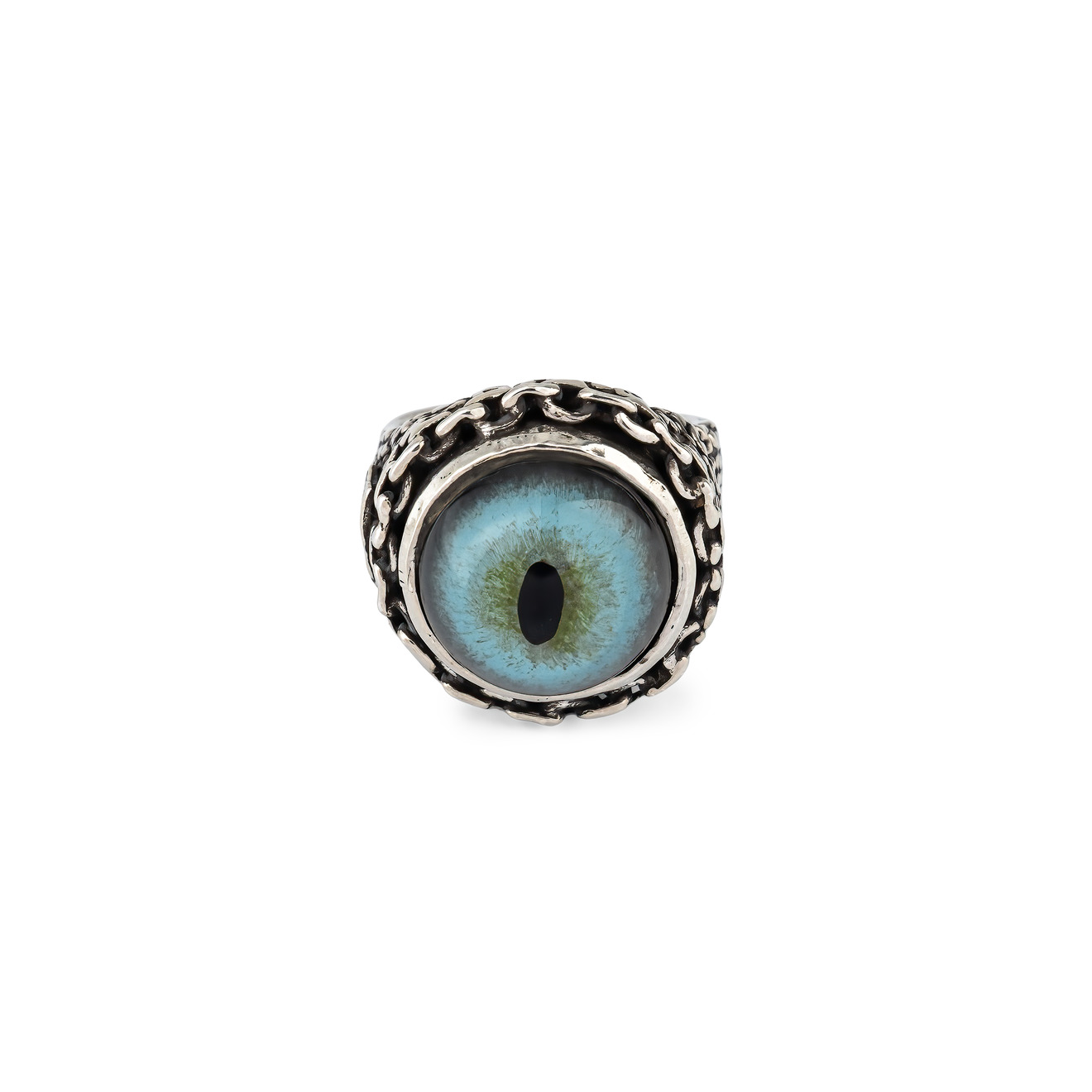 Gem Kingdom Серебряное кольцо голубой глаз