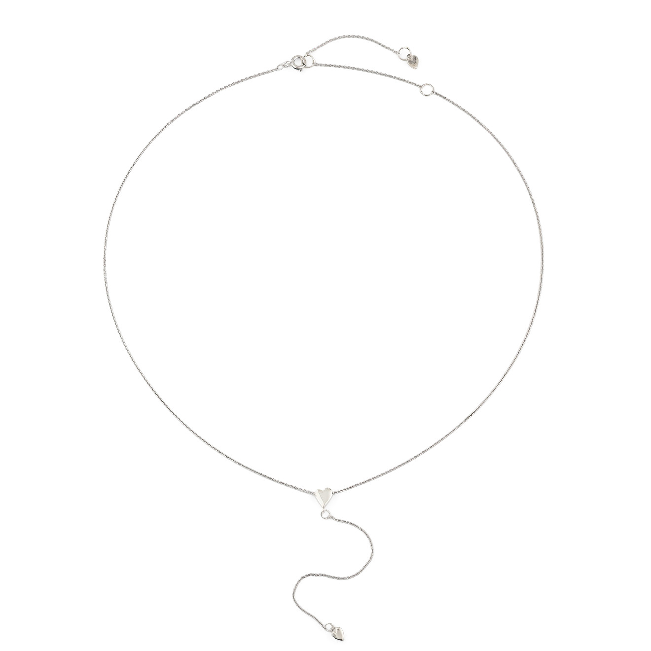 Сотуары и колье-галстуки УРА jewelry Подвеска-галстук из серебра Сердце
