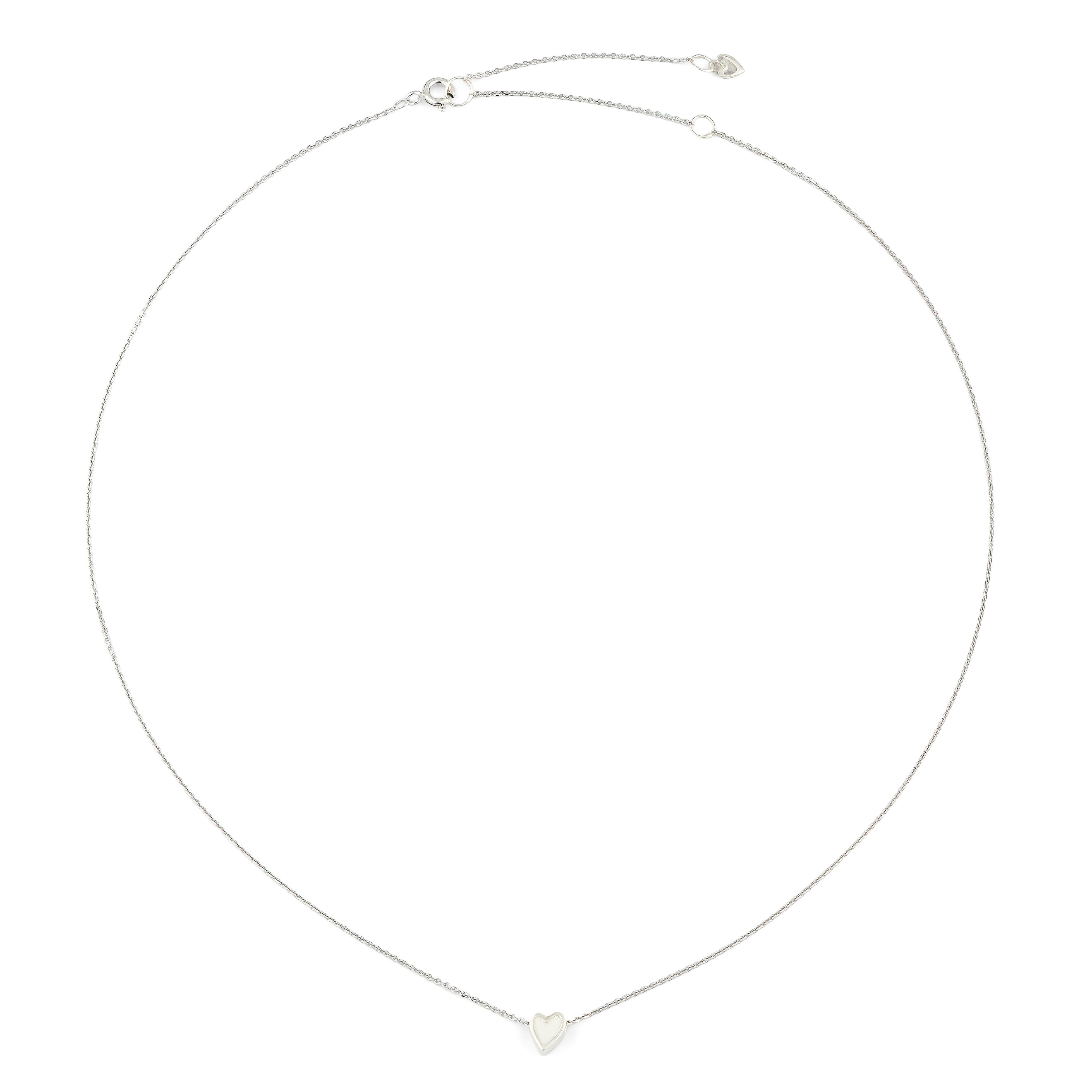 Кулоны и подвески УРА jewelry Подвеска из серебра с белой эмалью Сердце