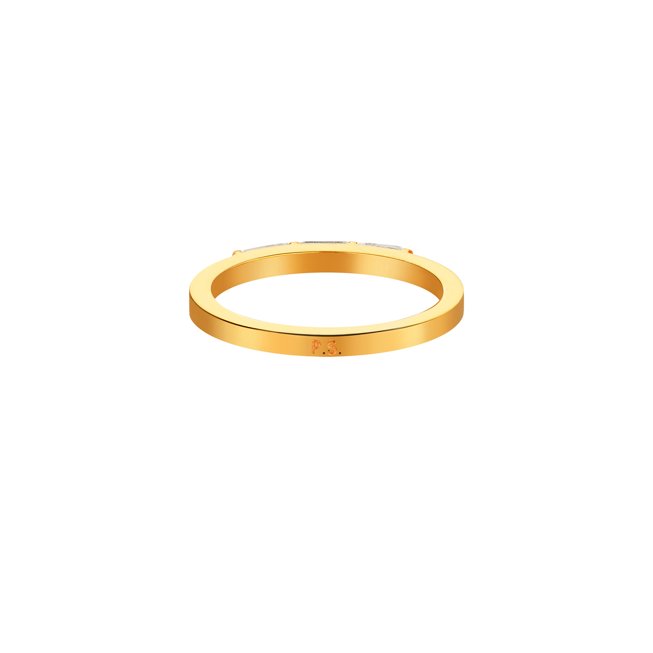 gold-plated ring with crystals you are lucky