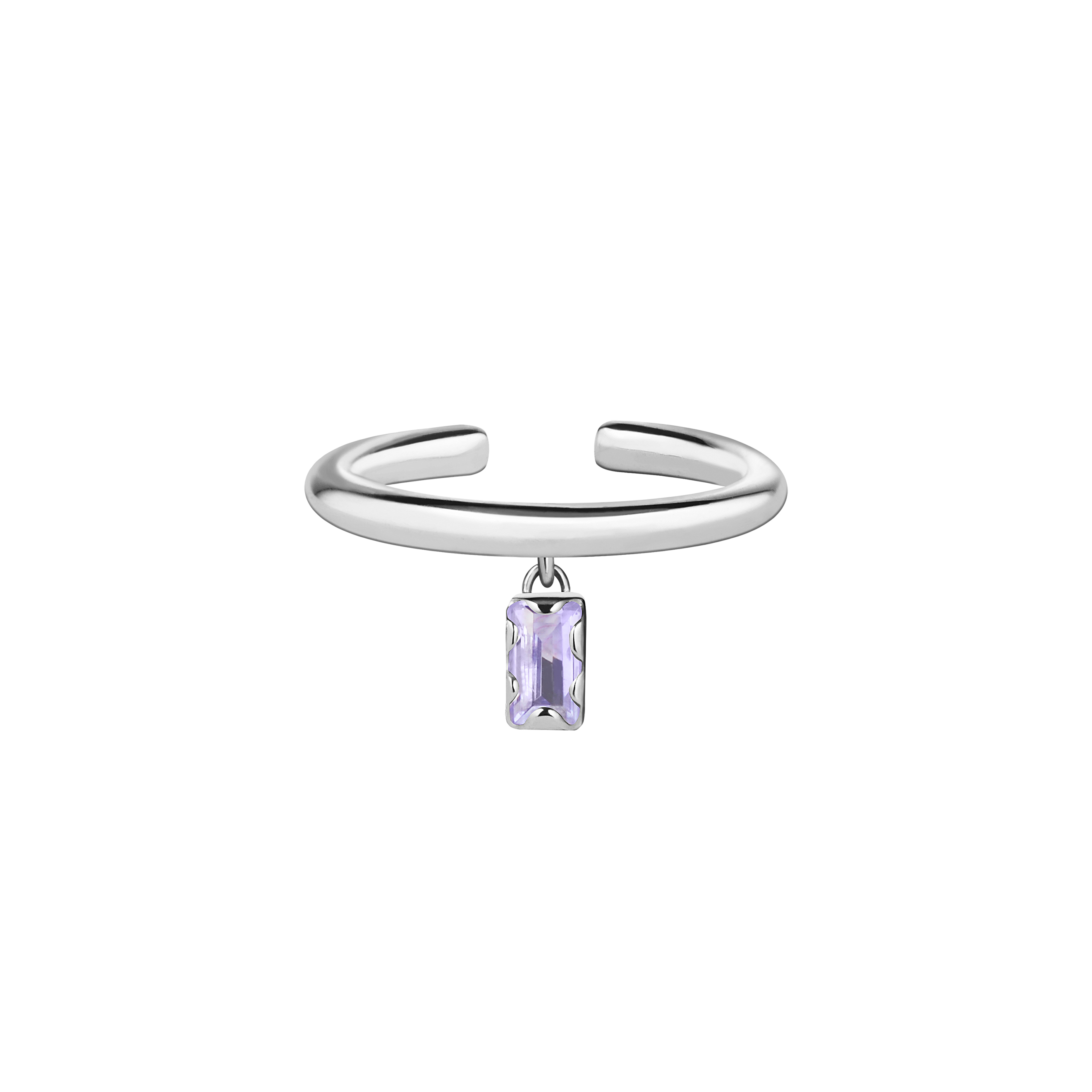 Cuff with suspended tanzanite