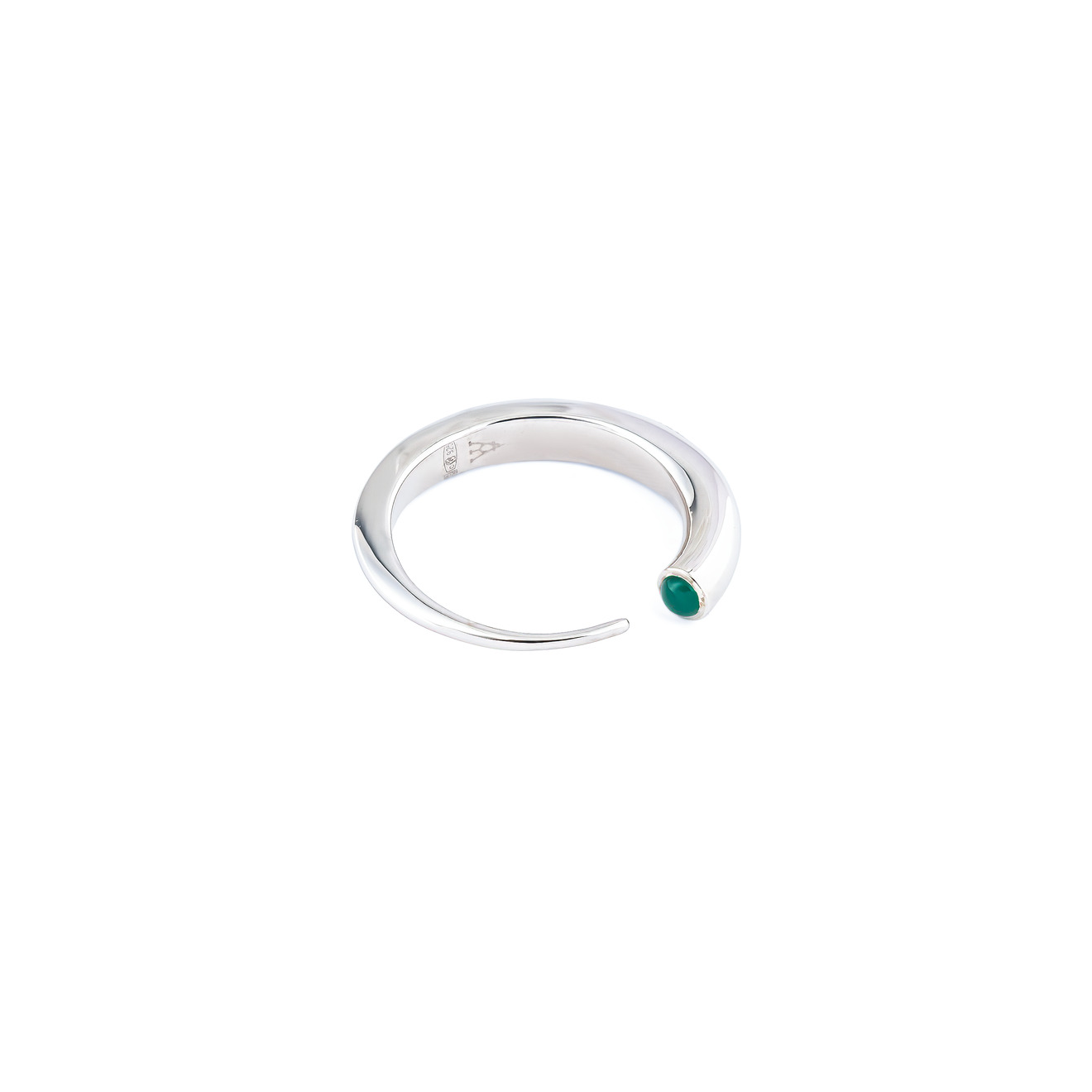 Agnes Waterhouse Кольцо из серебра «Коготь» с зеленым ониксом moonswoon кольцо из серебра с ониксом
