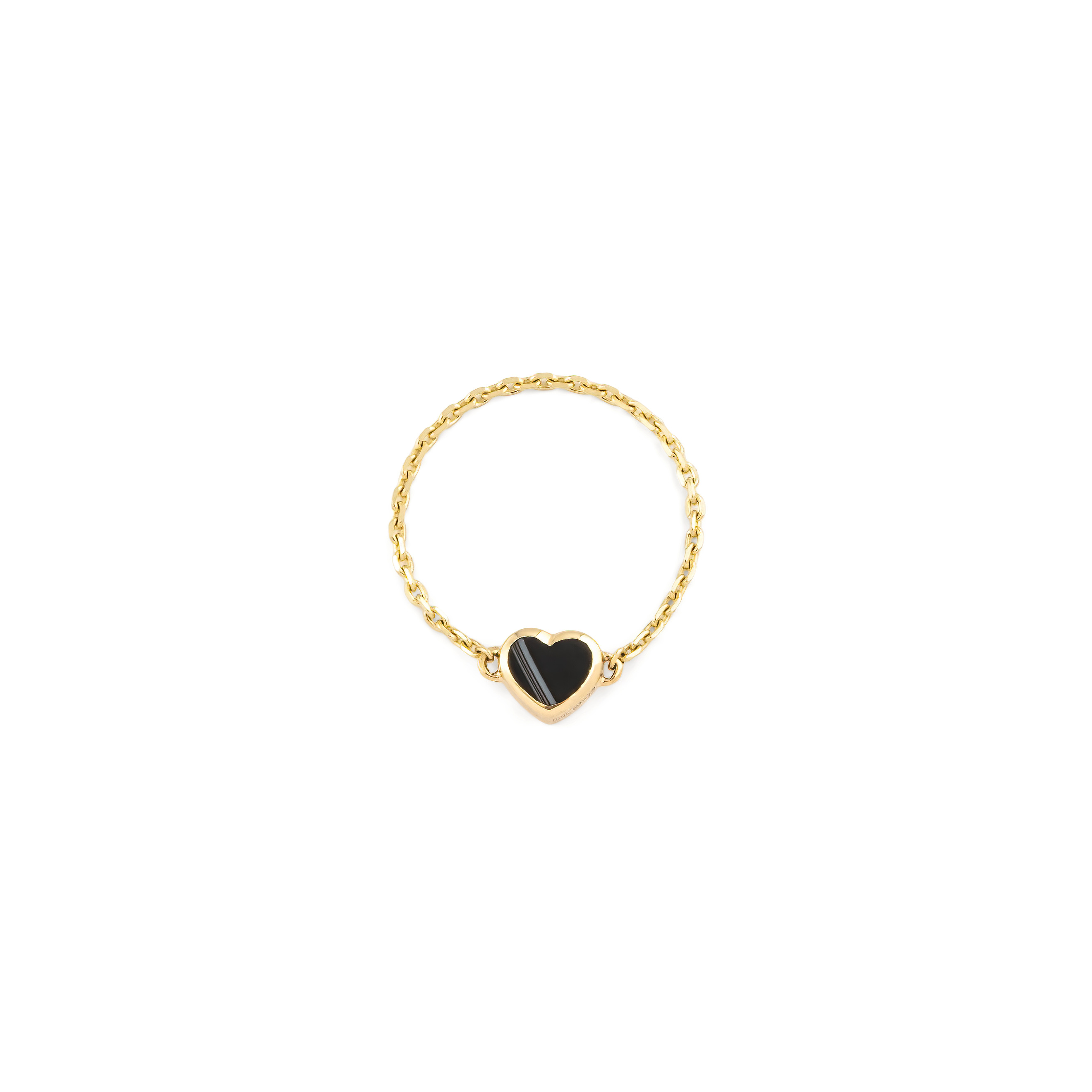 Кольцо Stone Heart, Агат черный