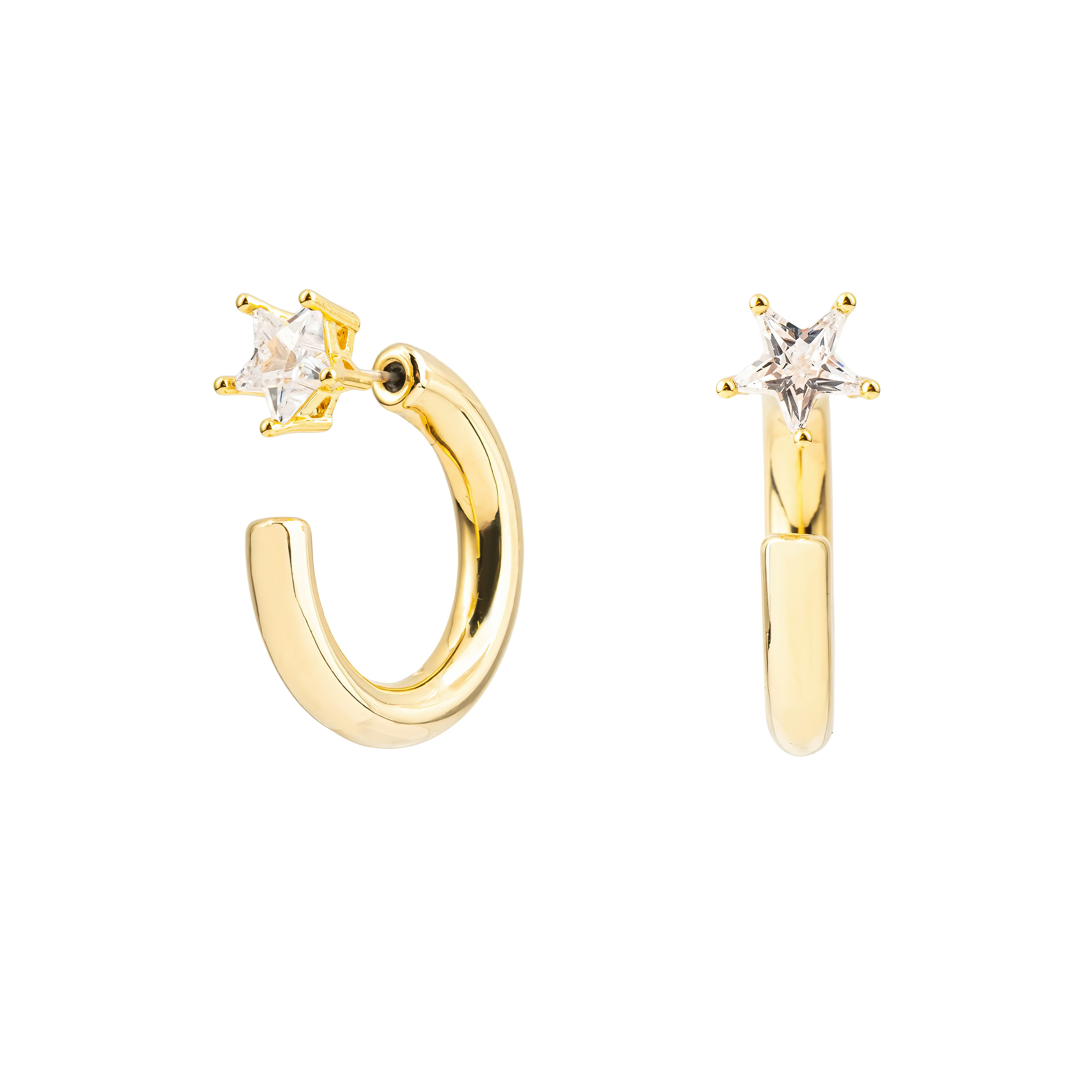 stud earrings with a star