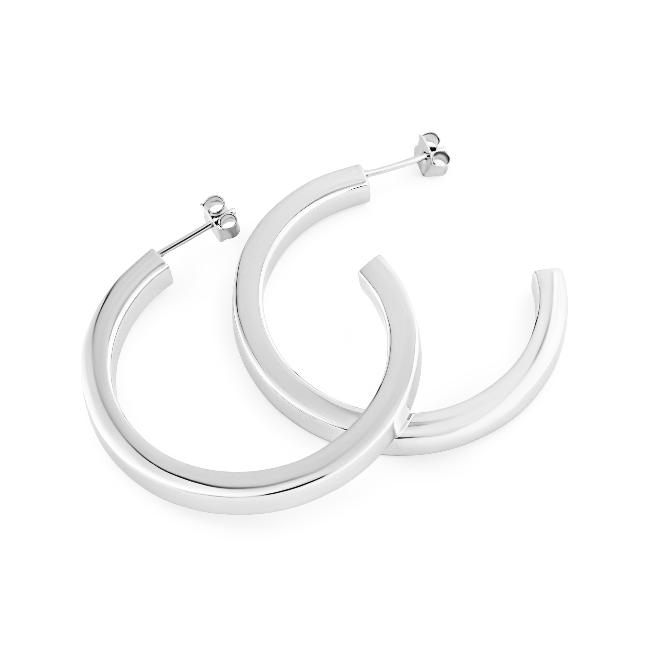 Серьги-кольца из серебра