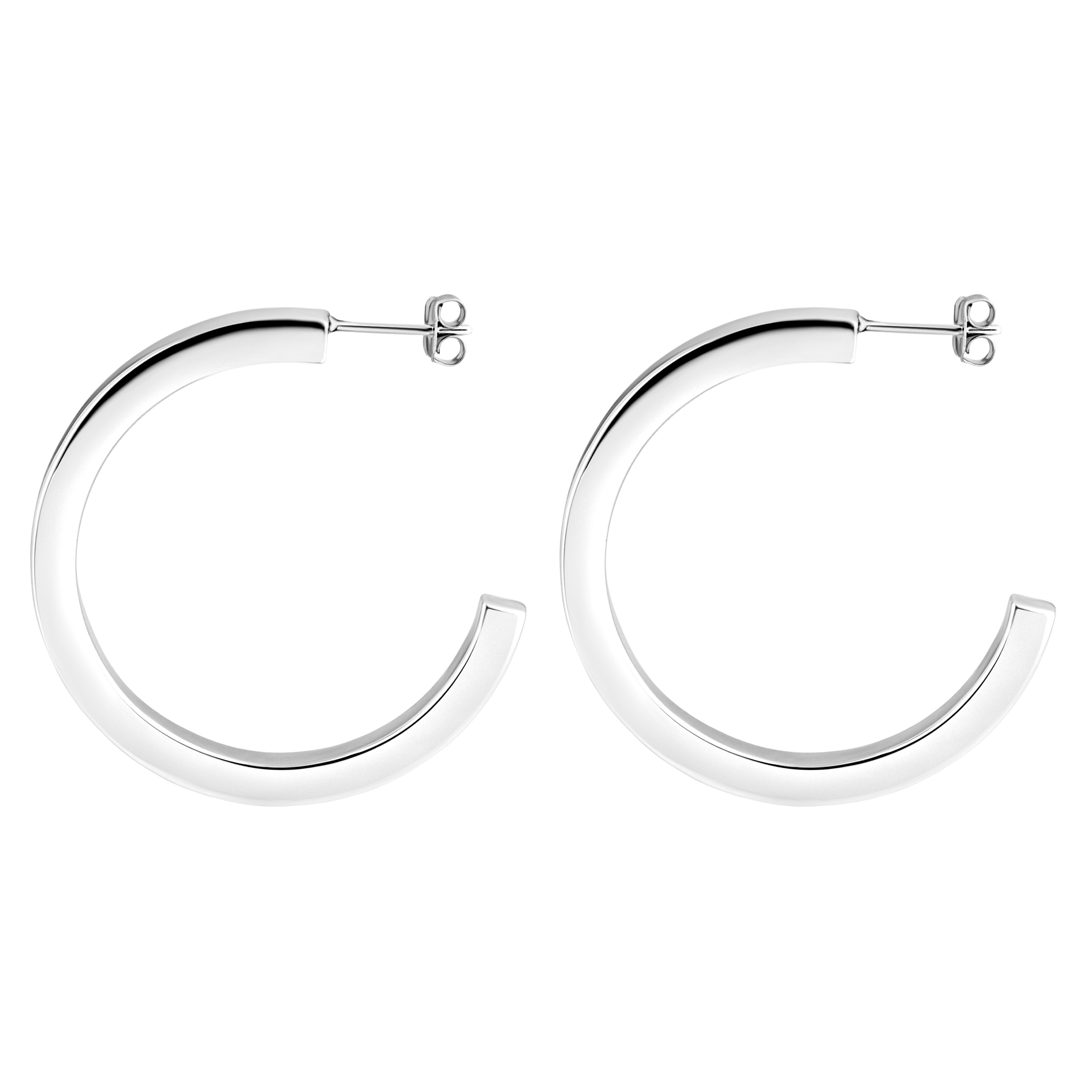 Серьги-кольца из серебра