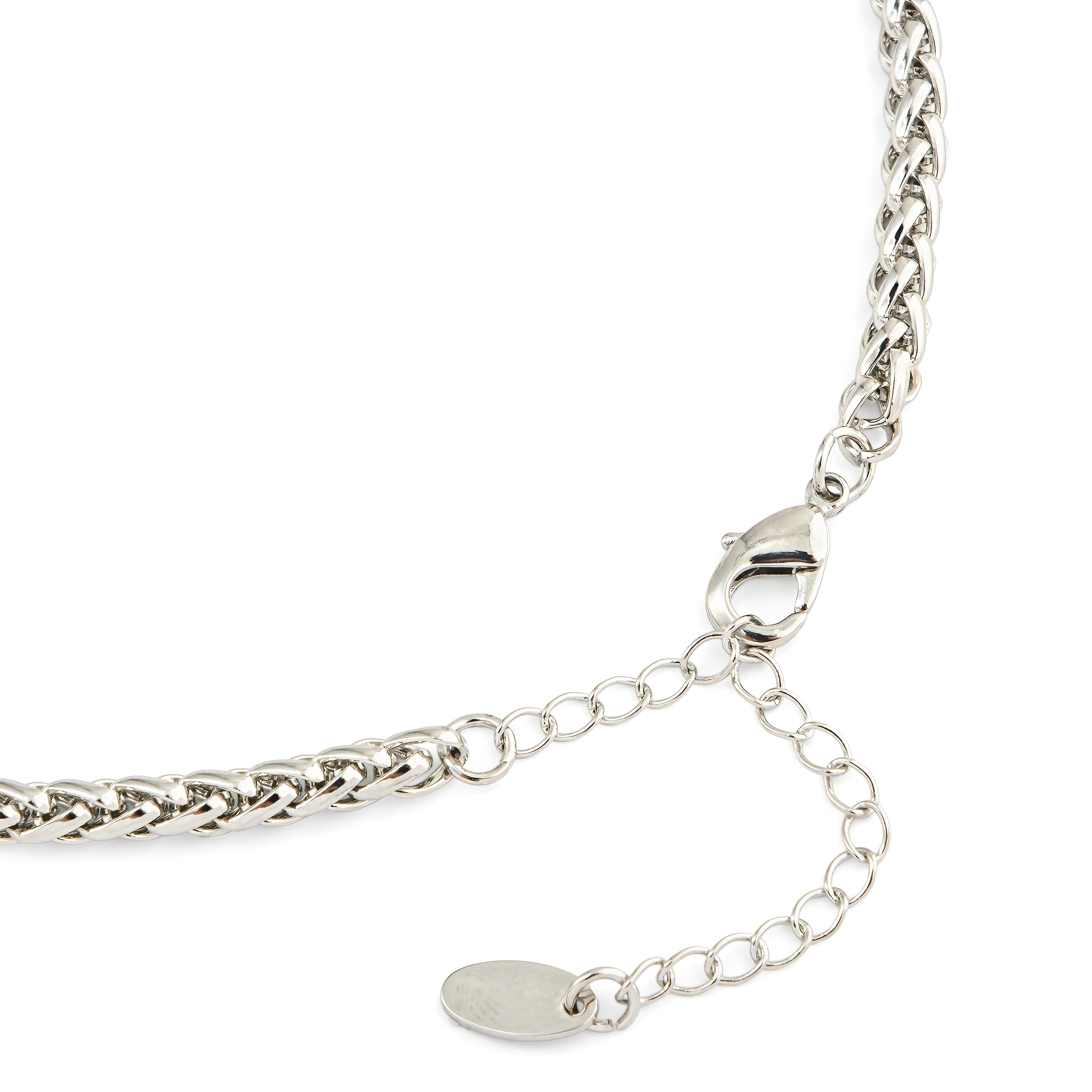 Silver pendant with a crystal teddy bear