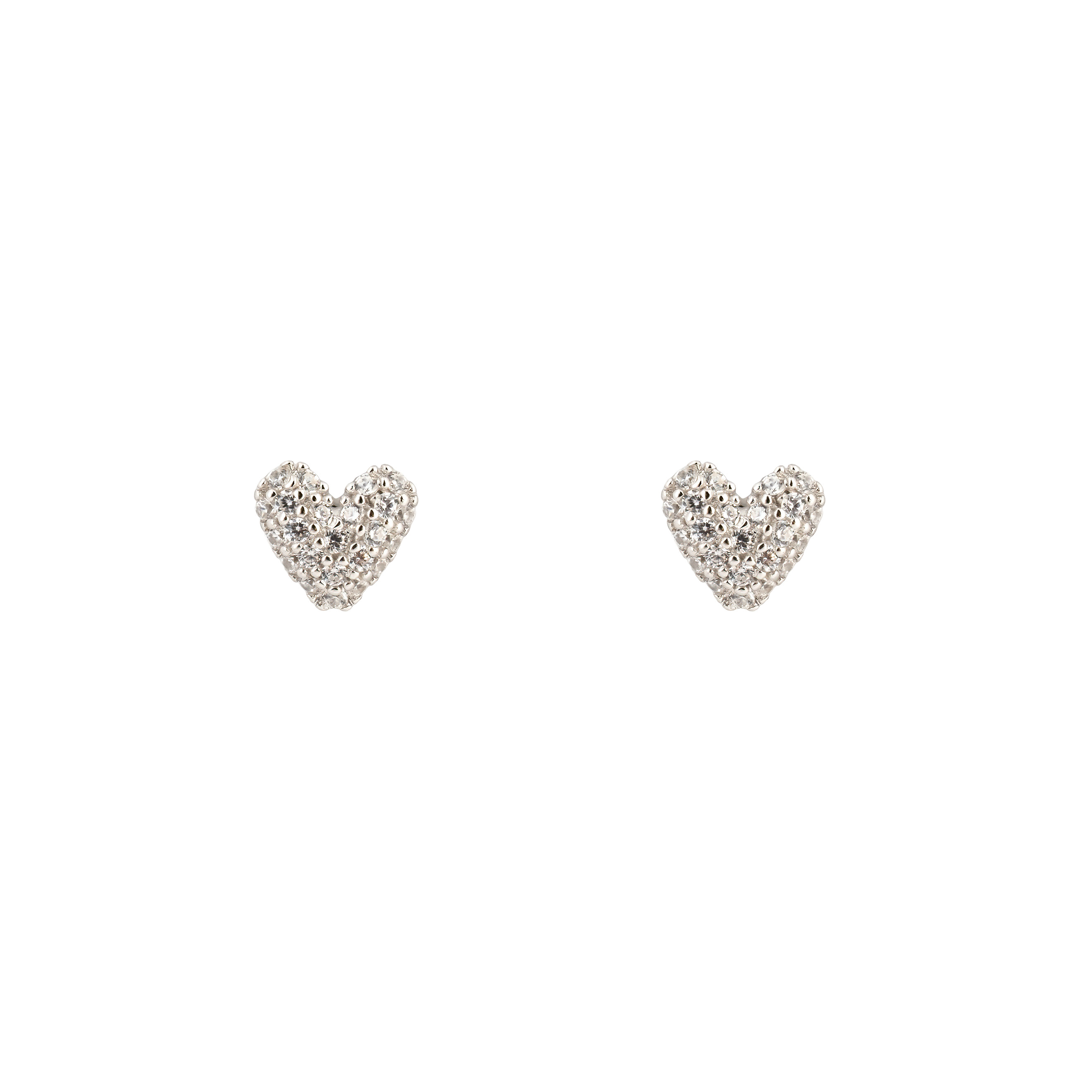 Silver Mini Heart Earrings