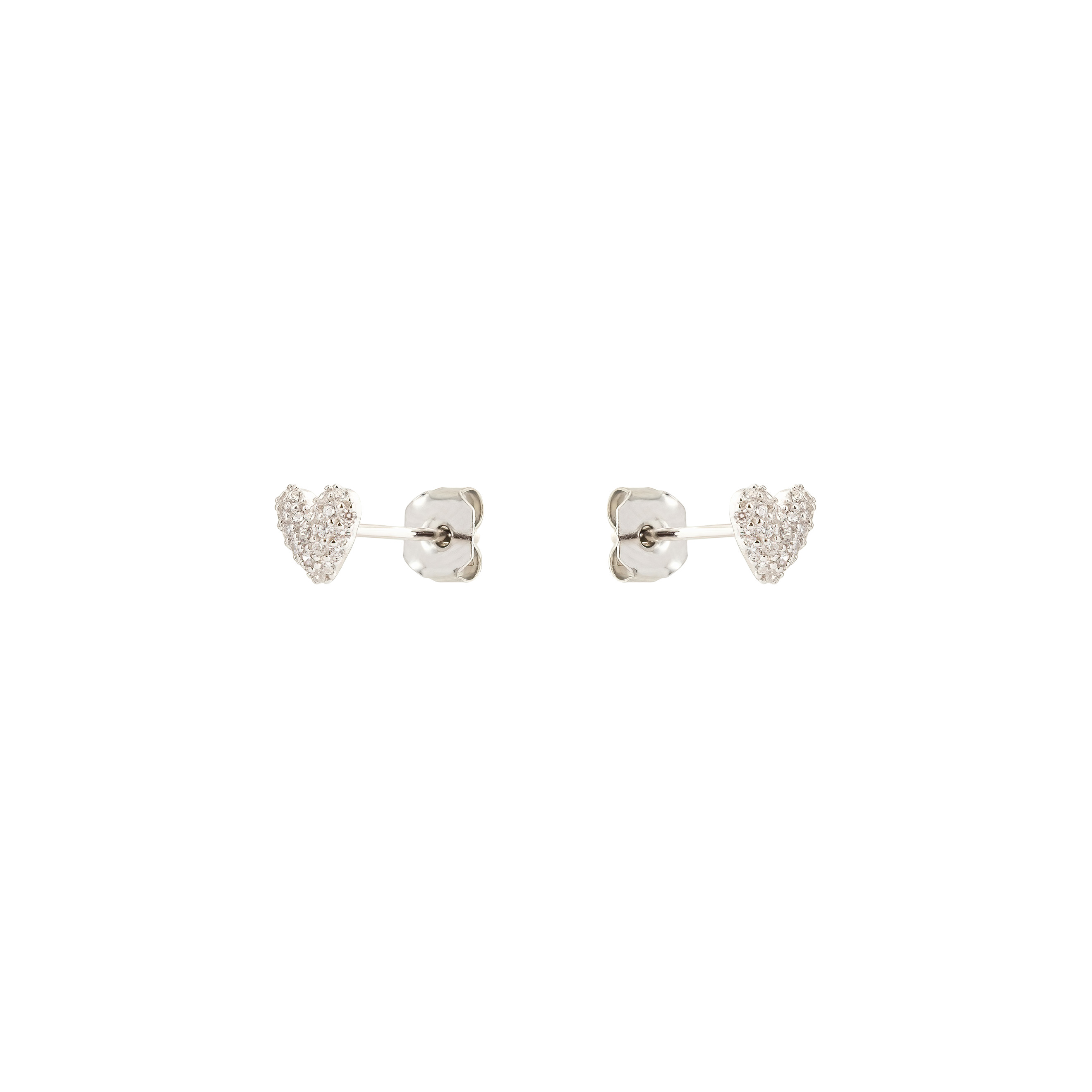 Silver Mini Heart Earrings