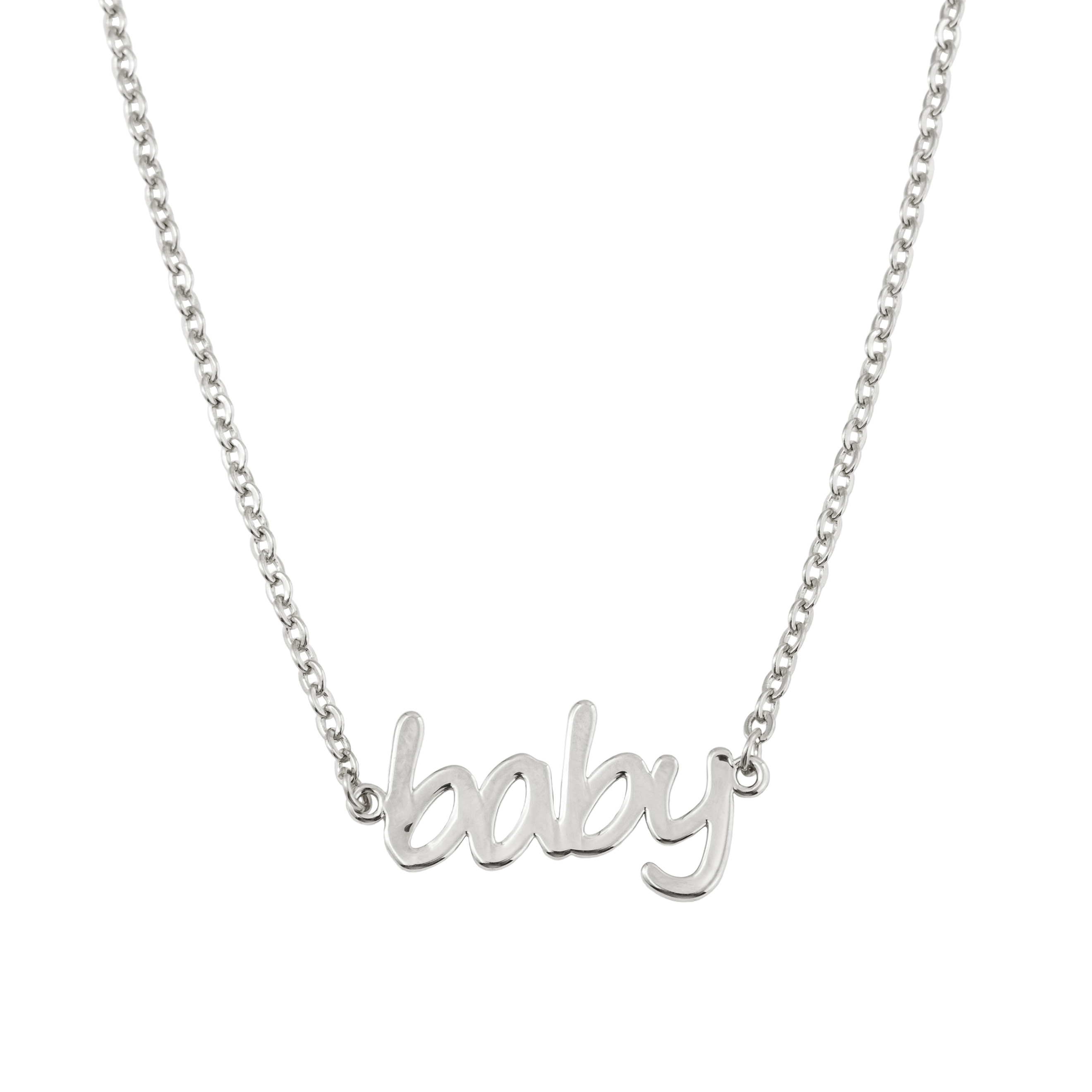 Серебристая подвеска Baby