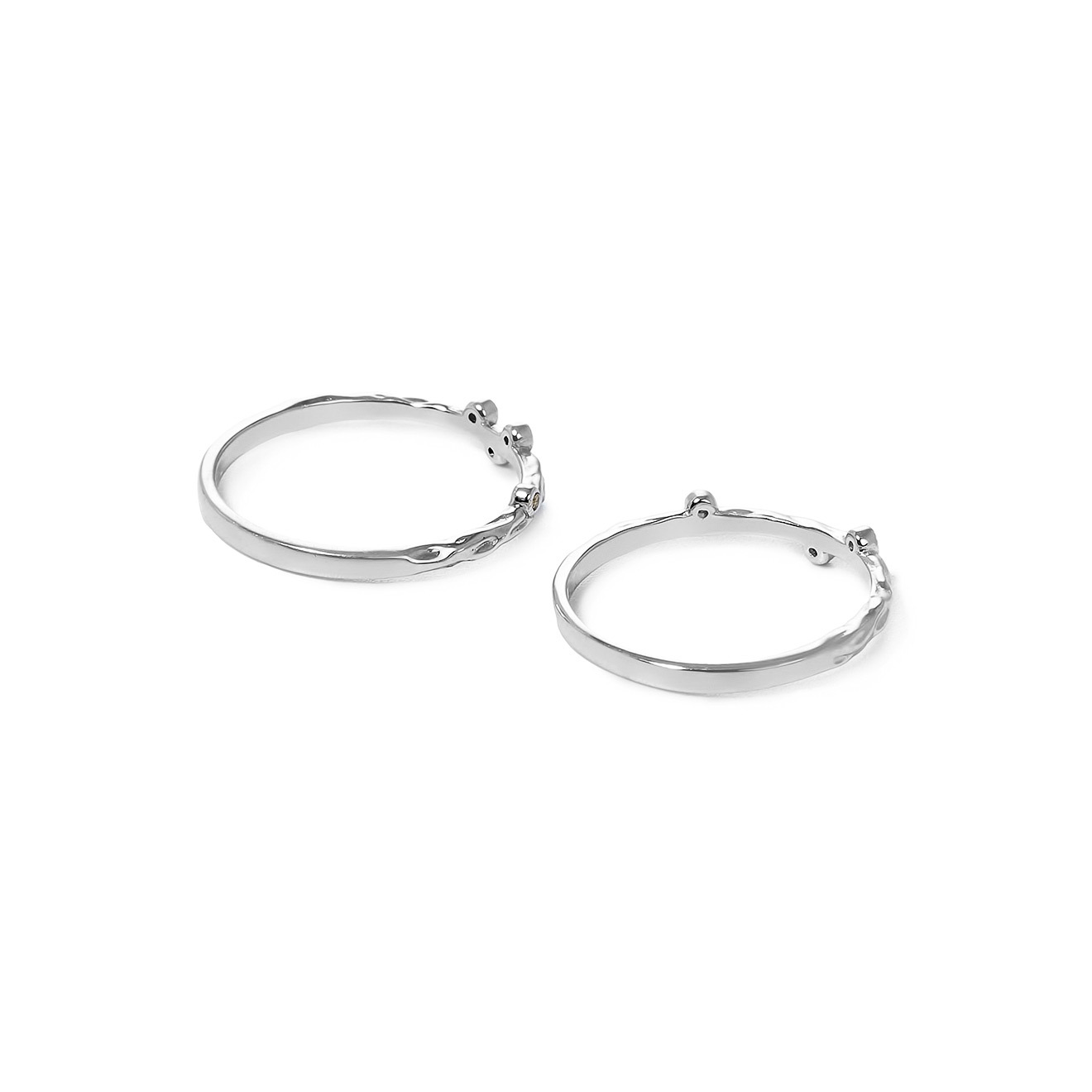 Сет колец из серебра с дымчатыми топазами