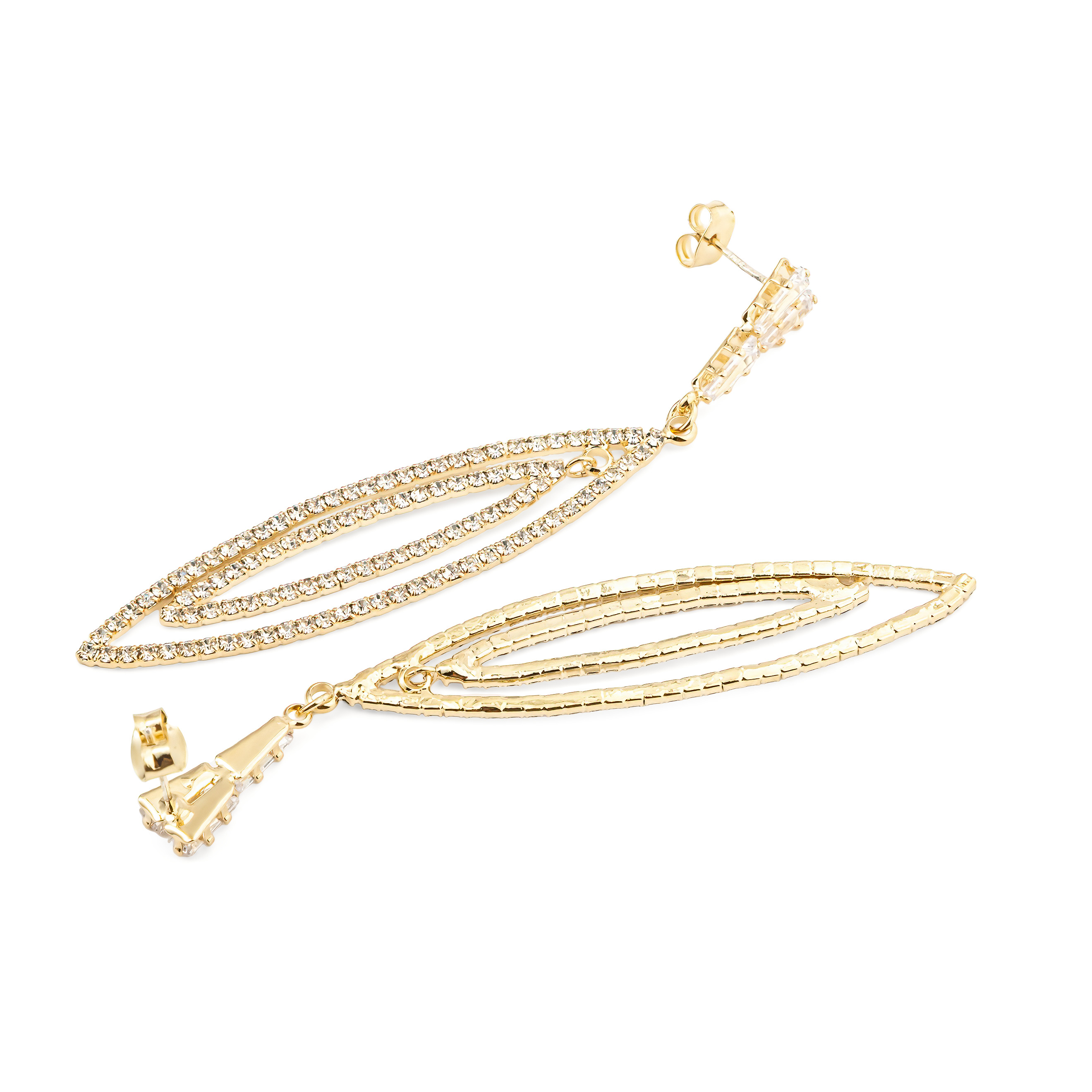 drop earrings with crystals