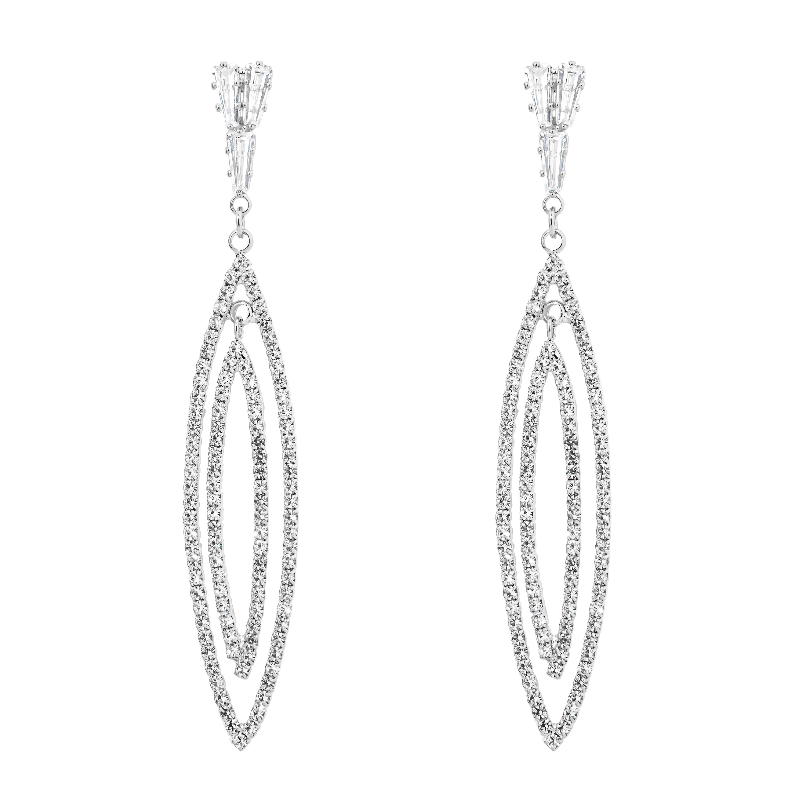 drop earrings with crystals