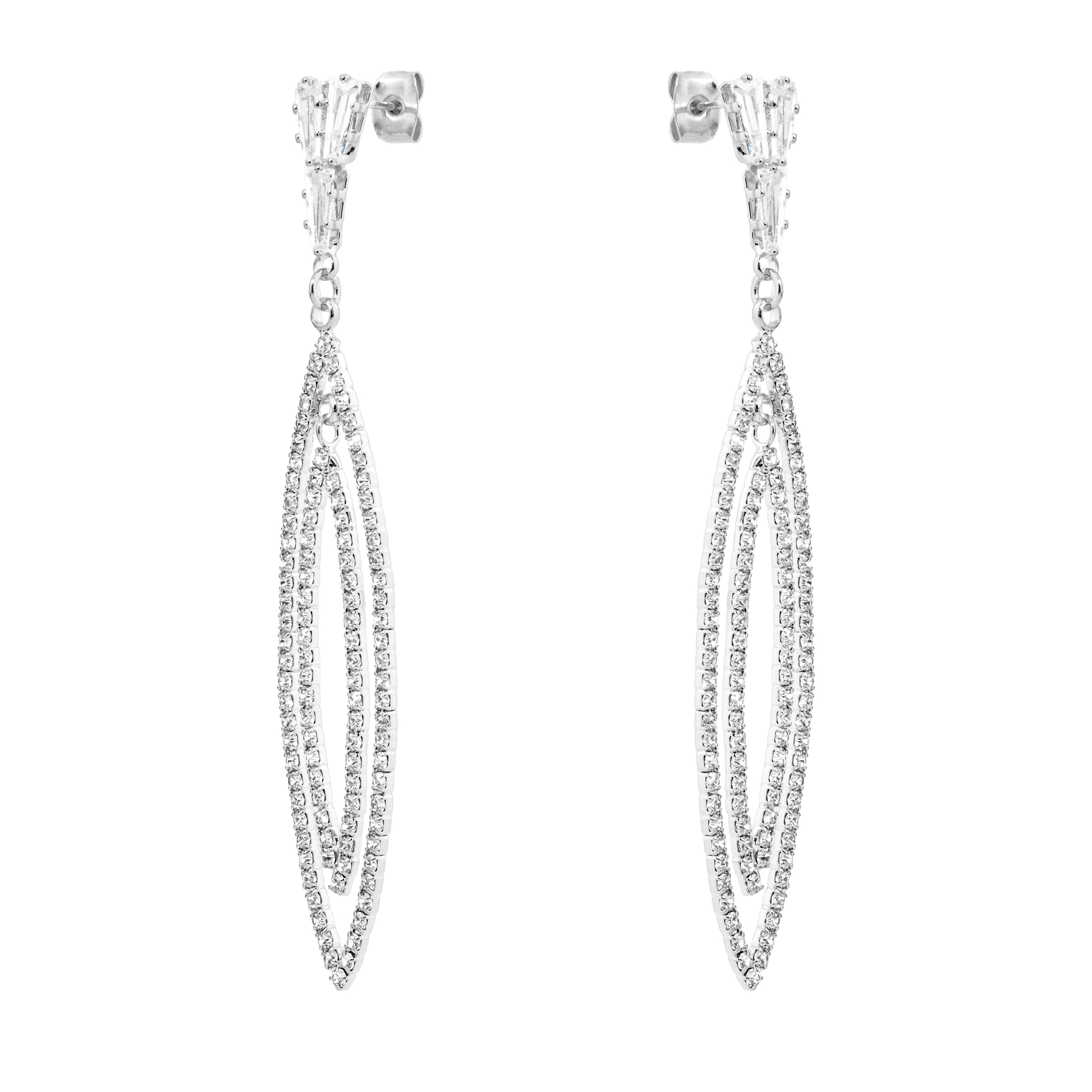 drop earrings with crystals