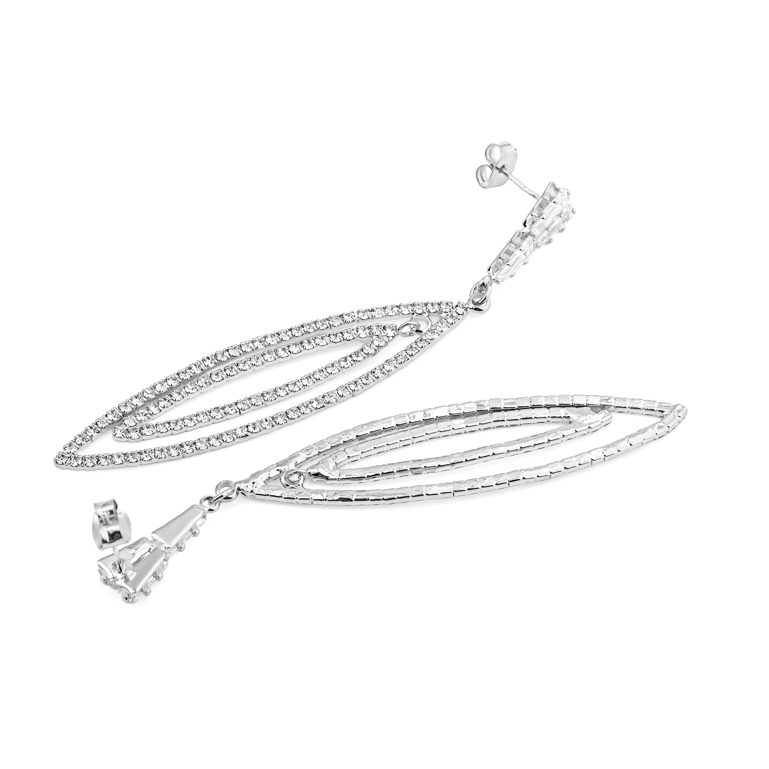 drop earrings with crystals