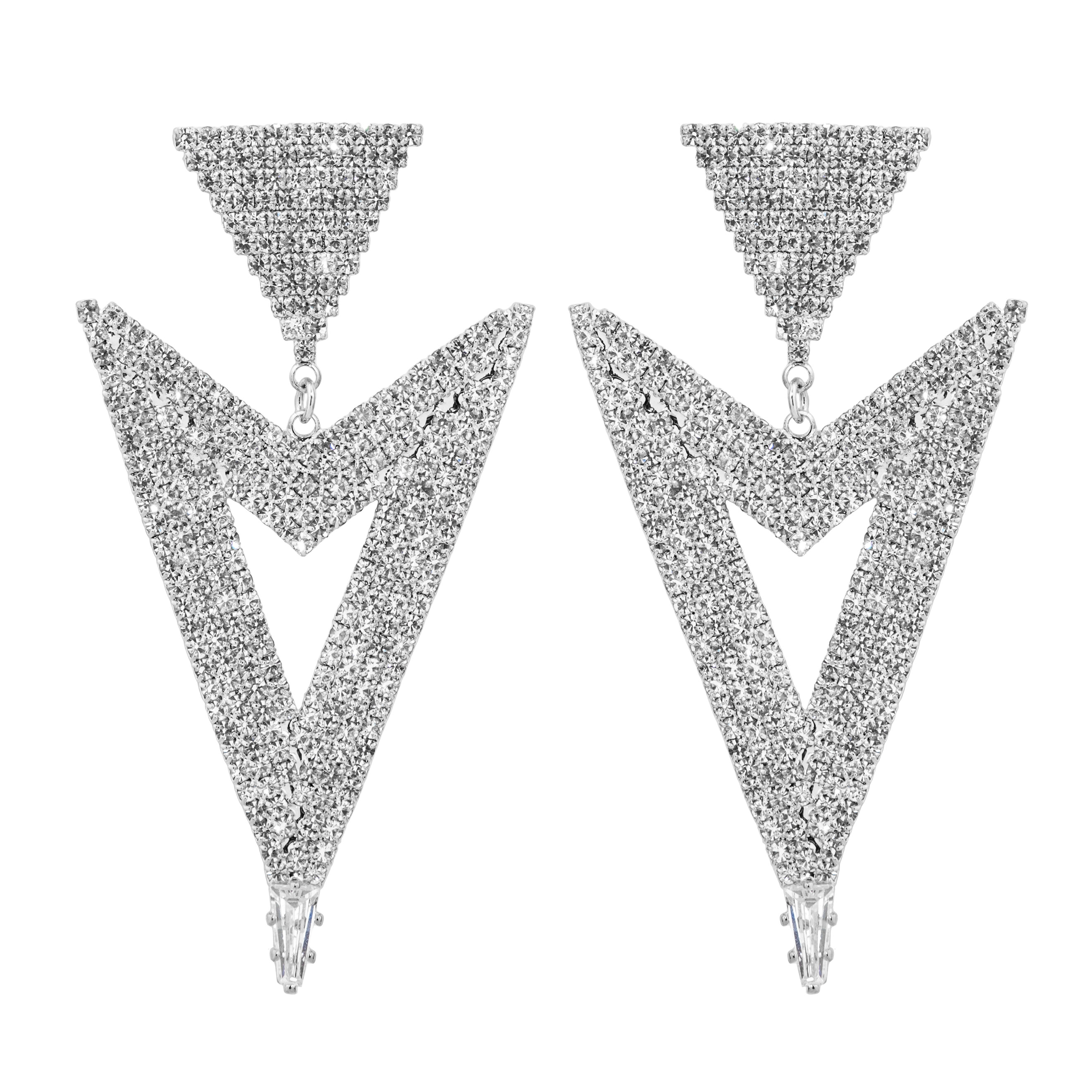 arrow earrings with crystals