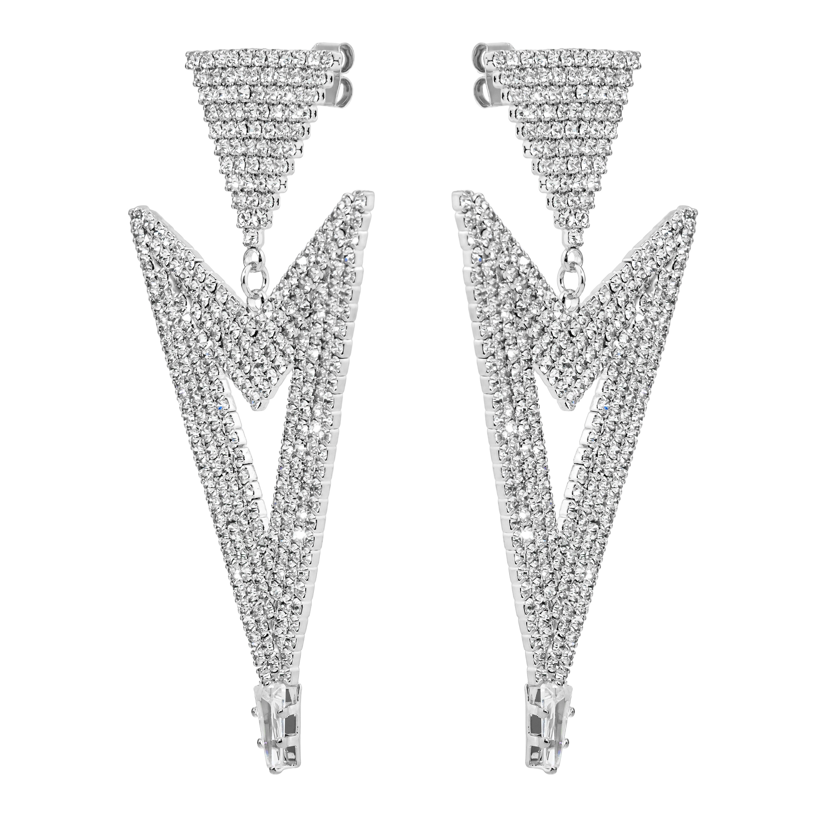arrow earrings with crystals