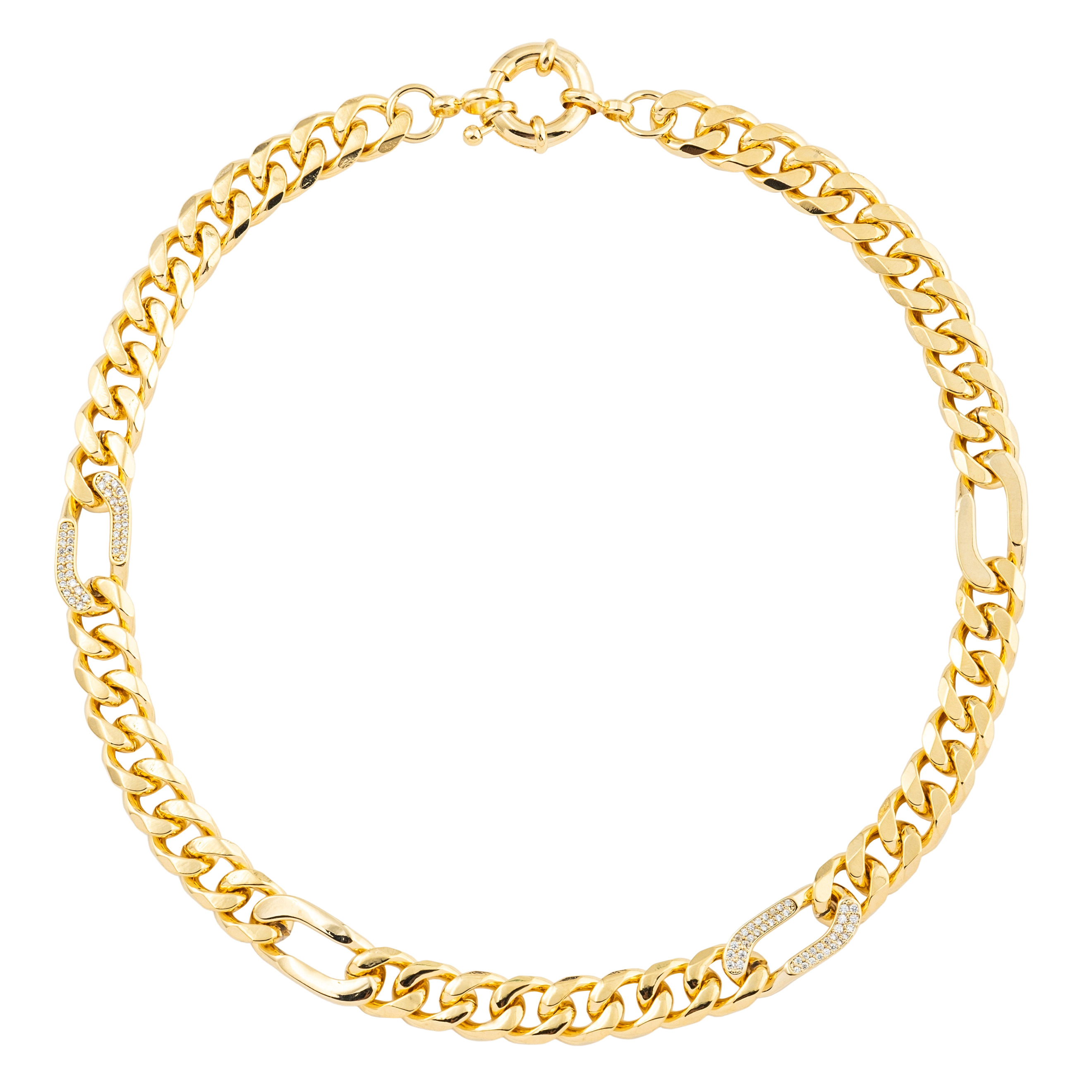 chain with links of crystals