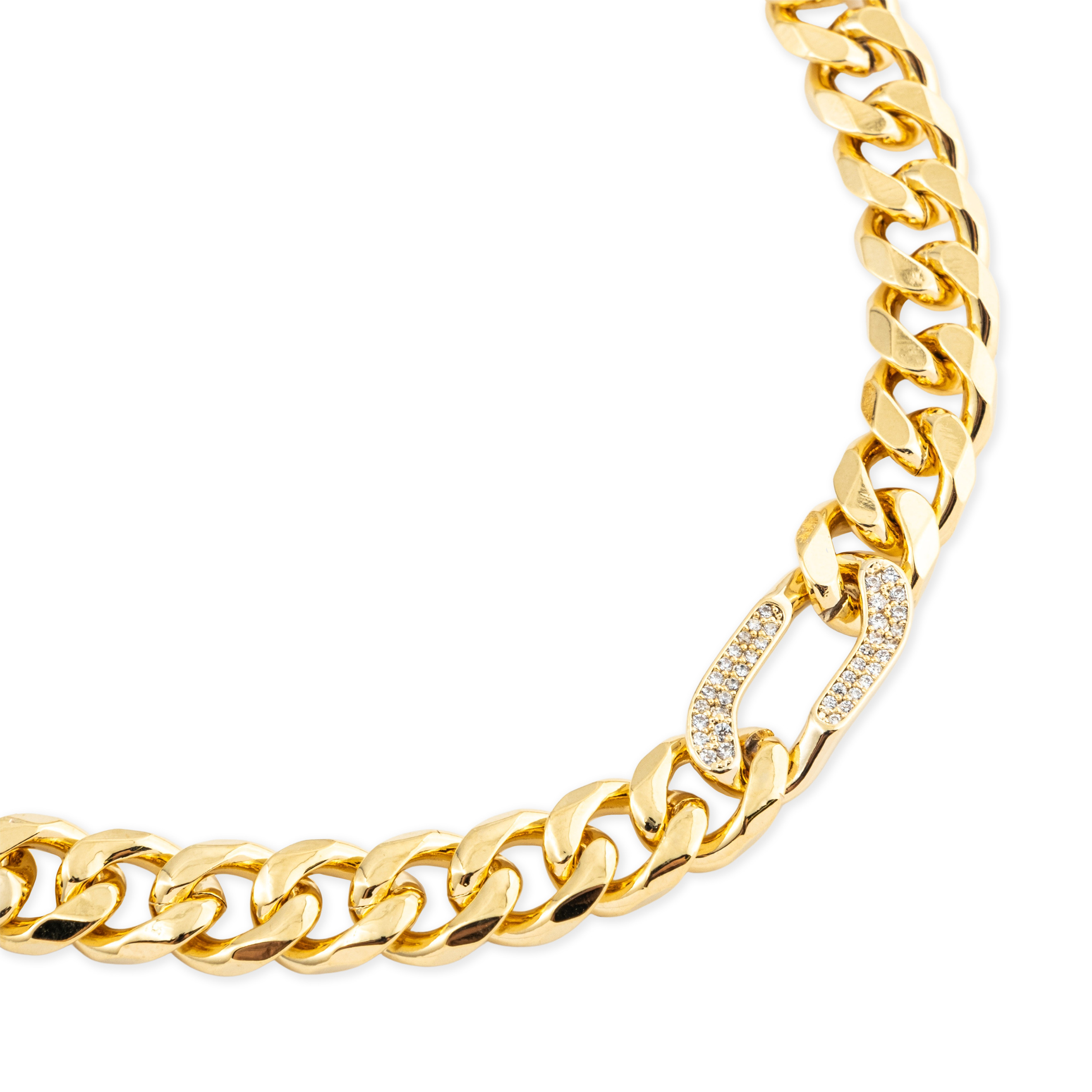 chain with links of crystals