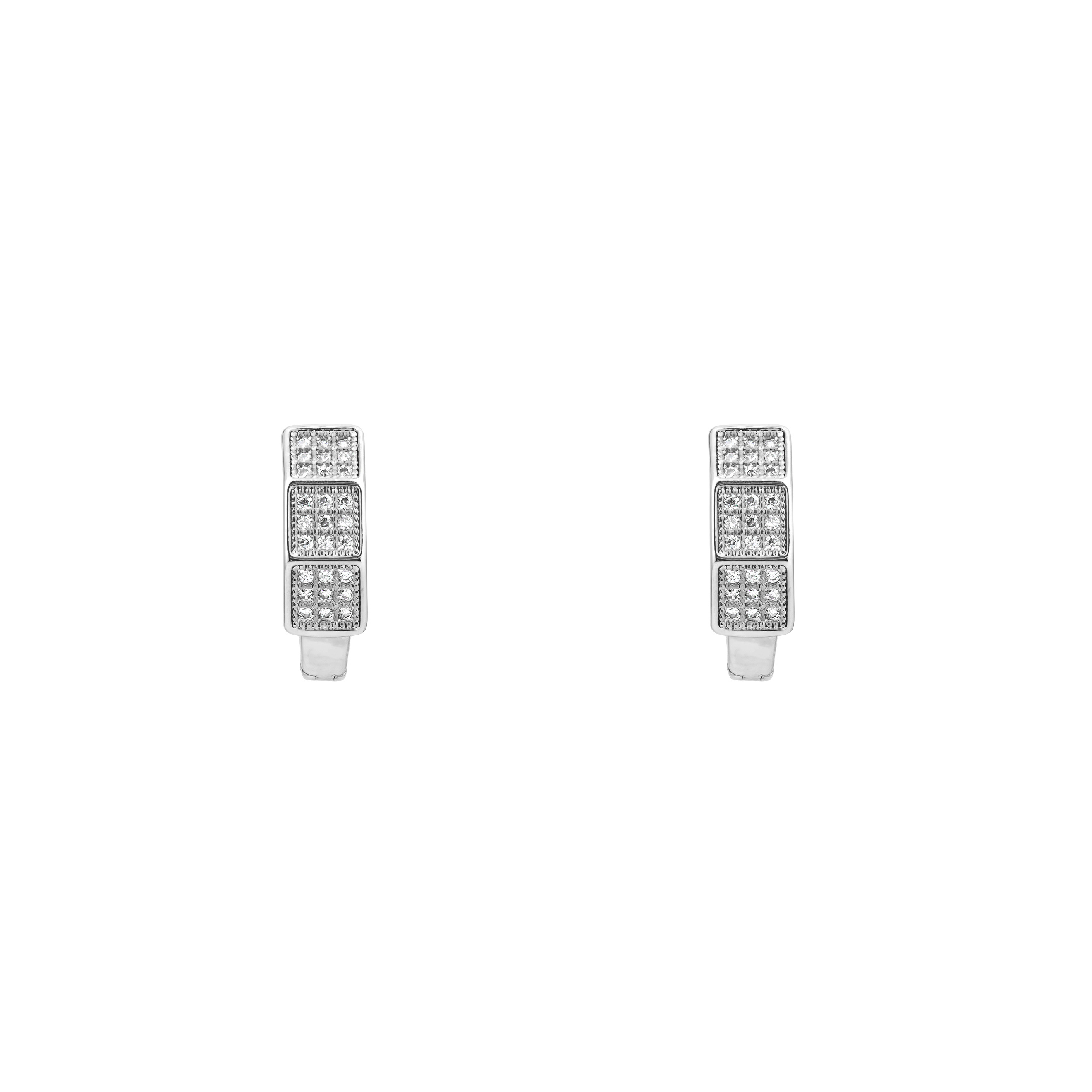 Faceted Crystal Ring Earrings