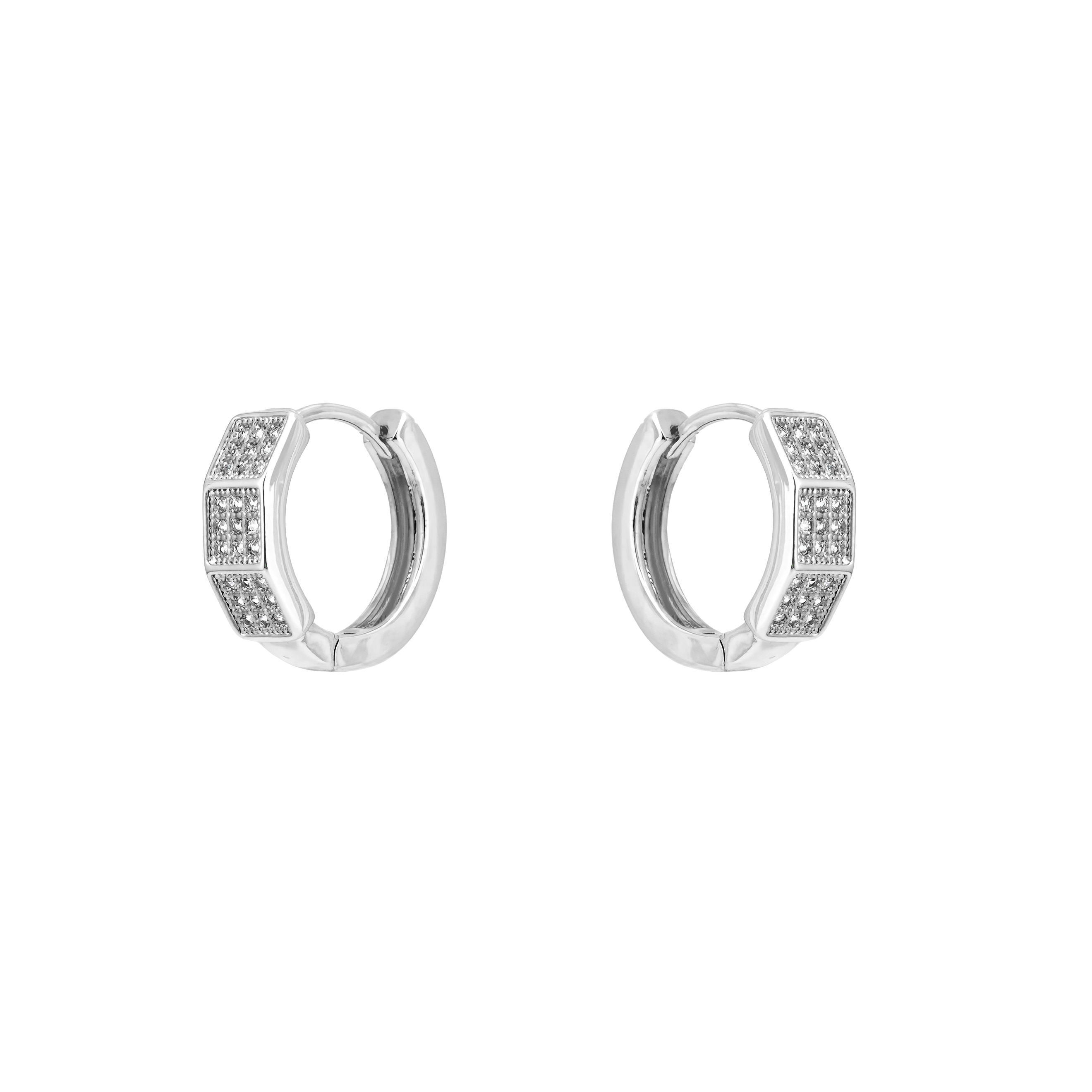 Faceted Crystal Ring Earrings