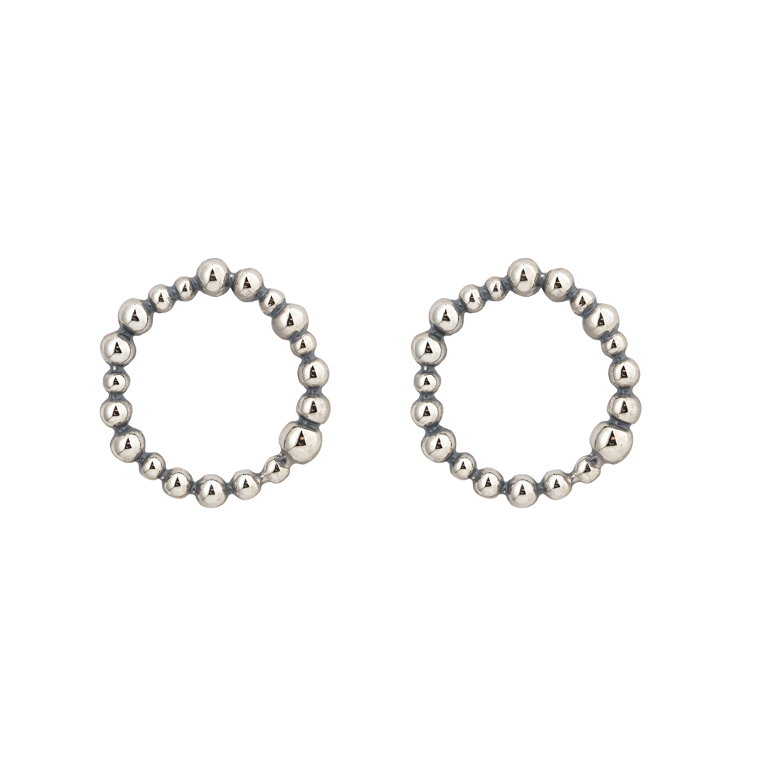 Dark Pearl earrings-circles