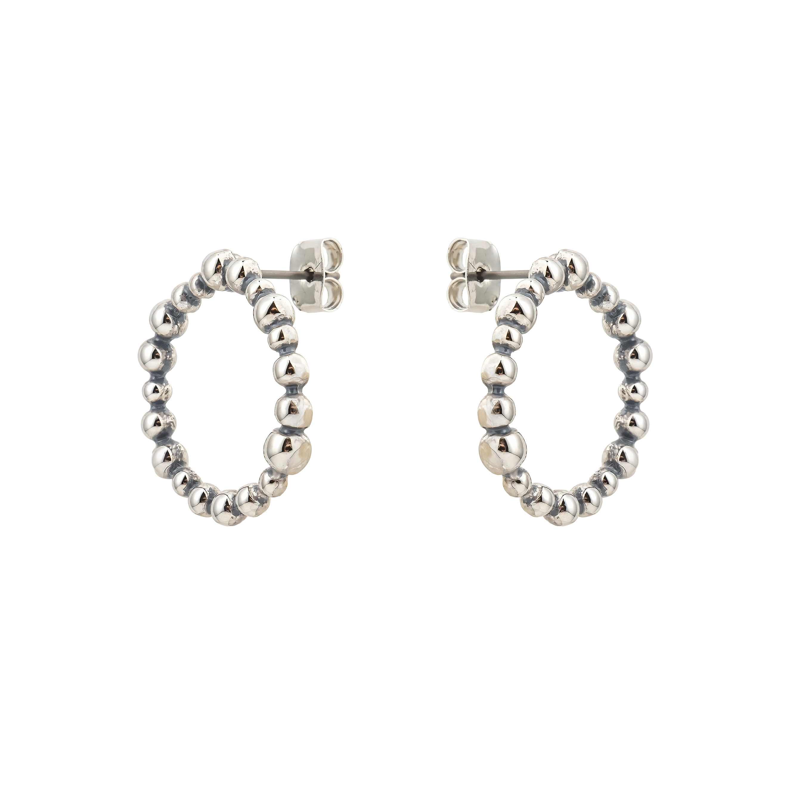 Dark Pearl earrings-circles