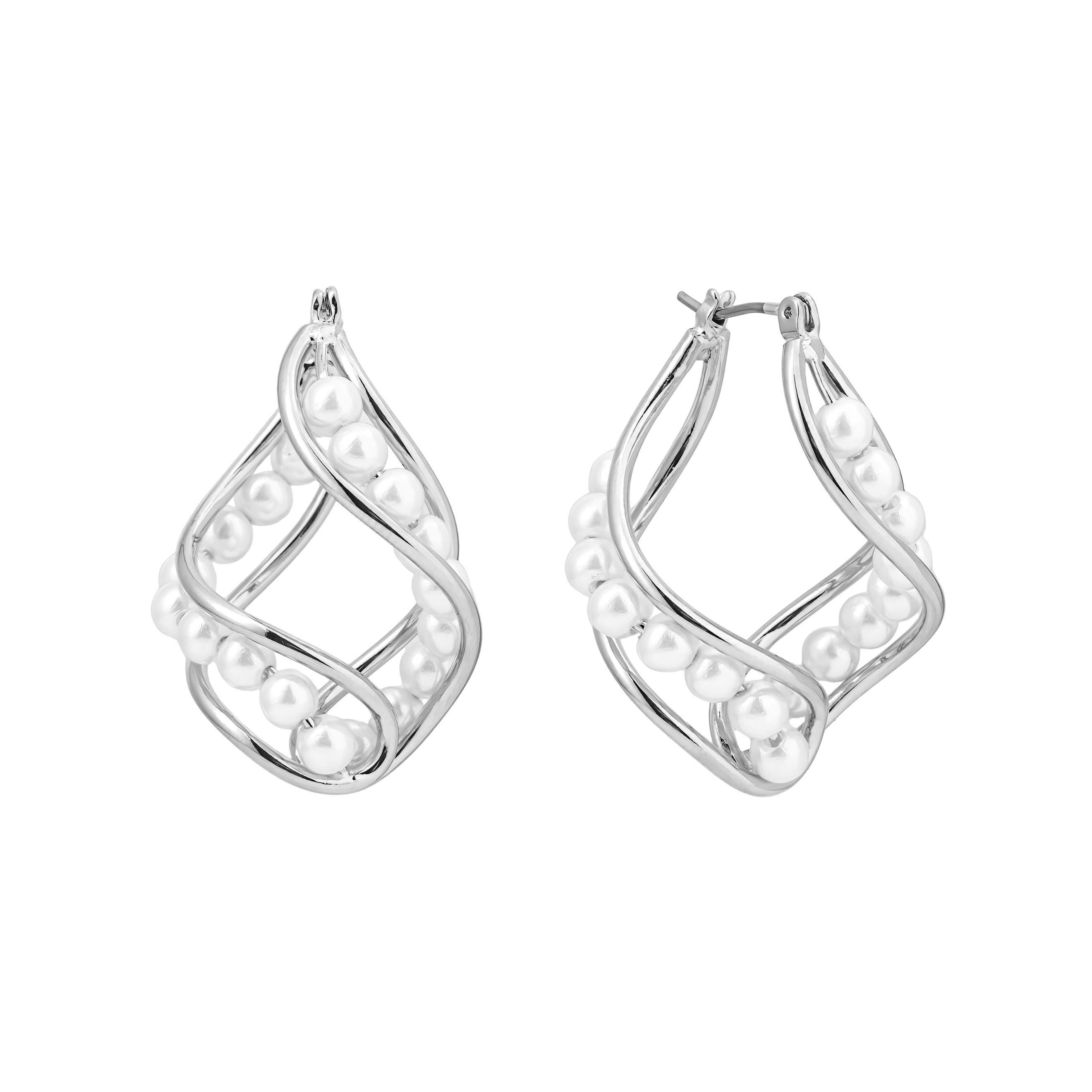 Curved Pearl Earrings