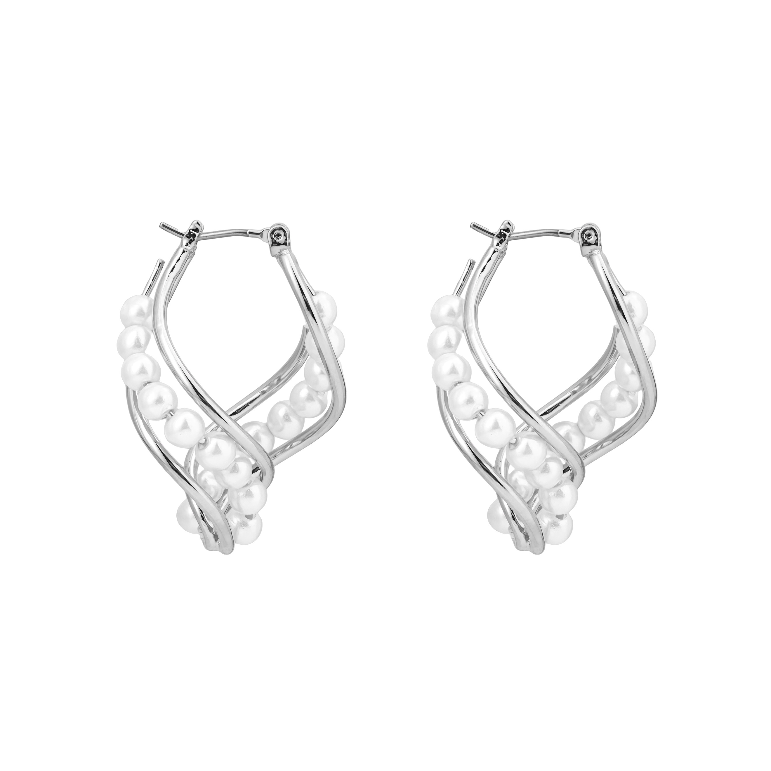 Curved Pearl Earrings