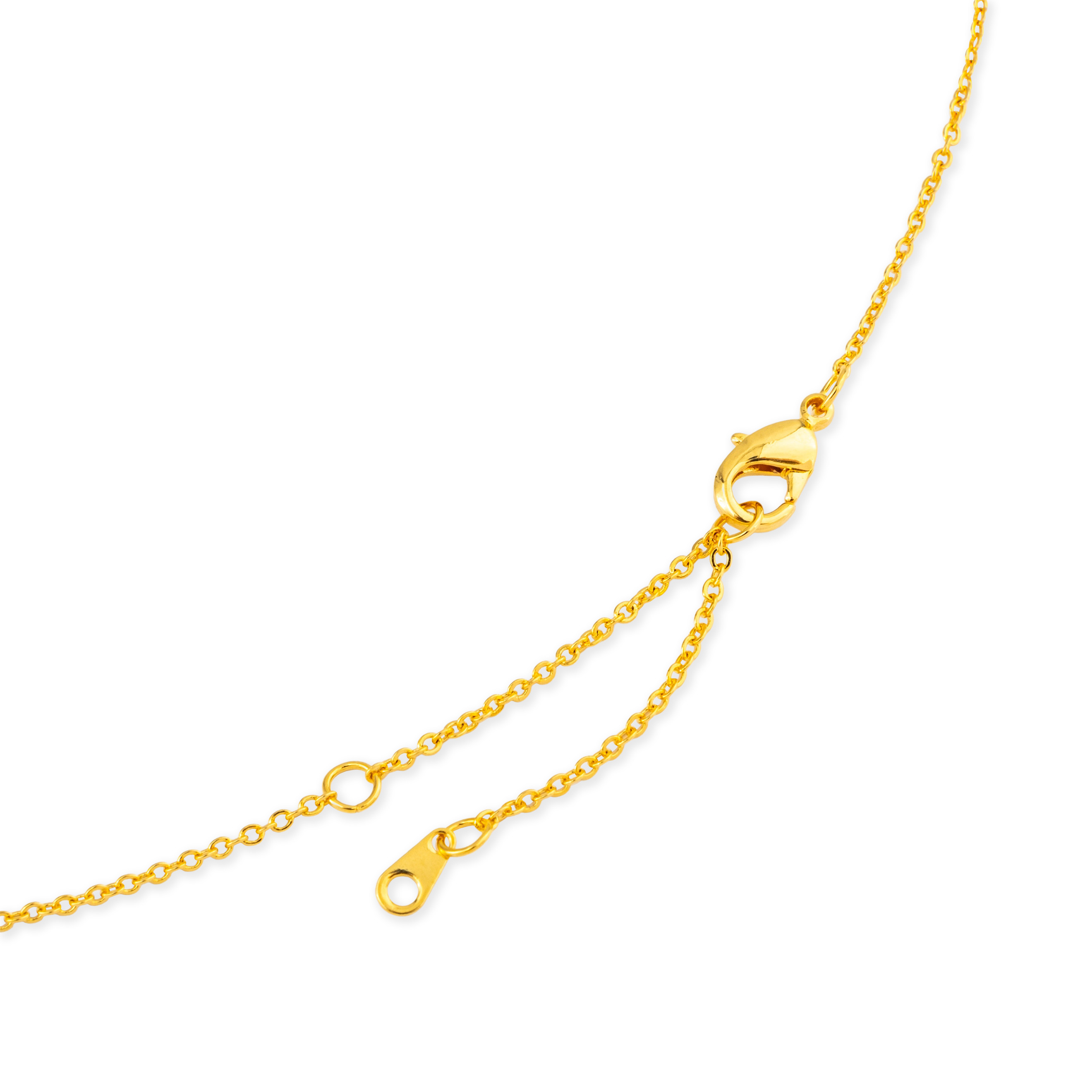 chain with a round crystal pendant