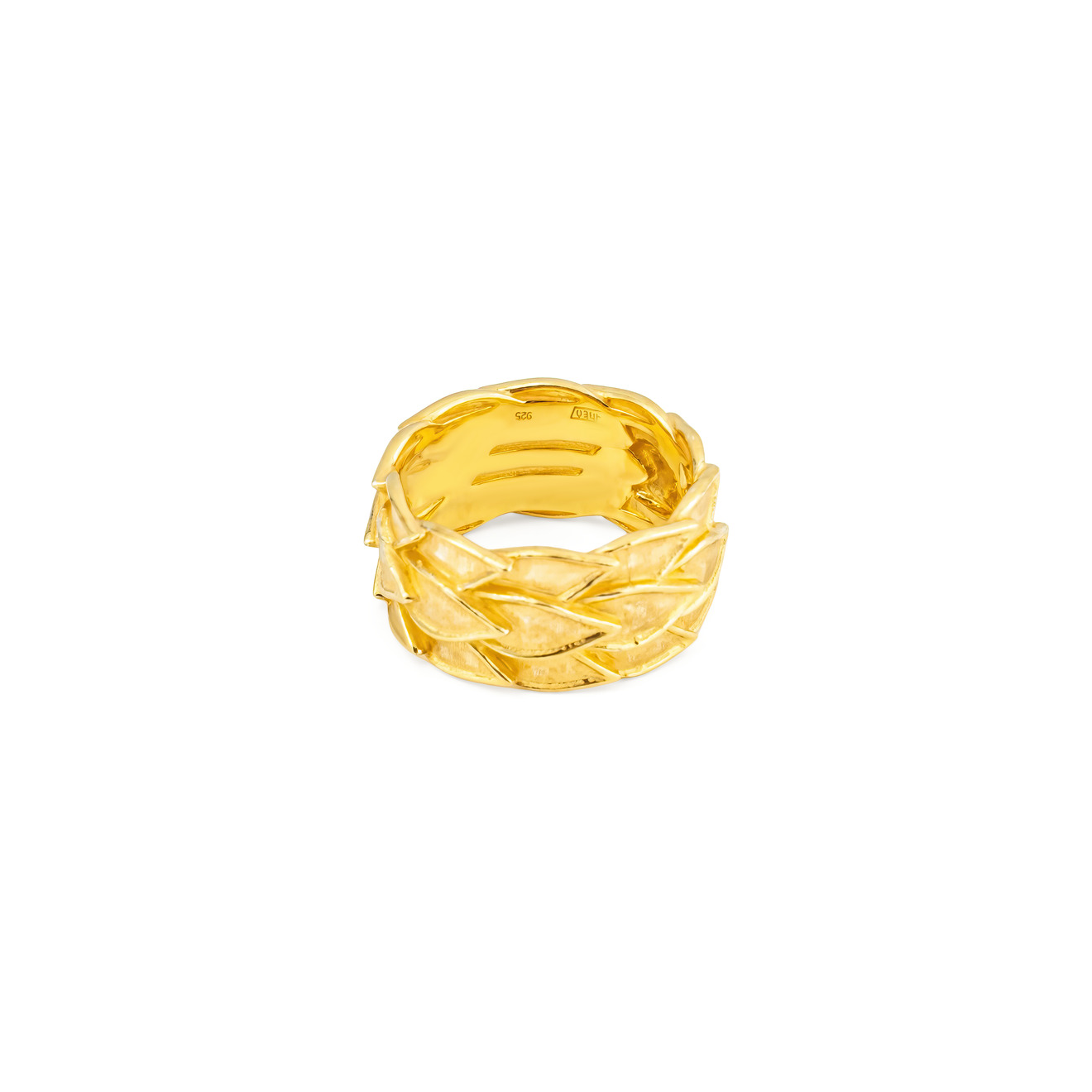 11 Jewellery Позолоченное кольцо Antique gold из серебра 11 jewellery открытое кольцо из серебра eternity black