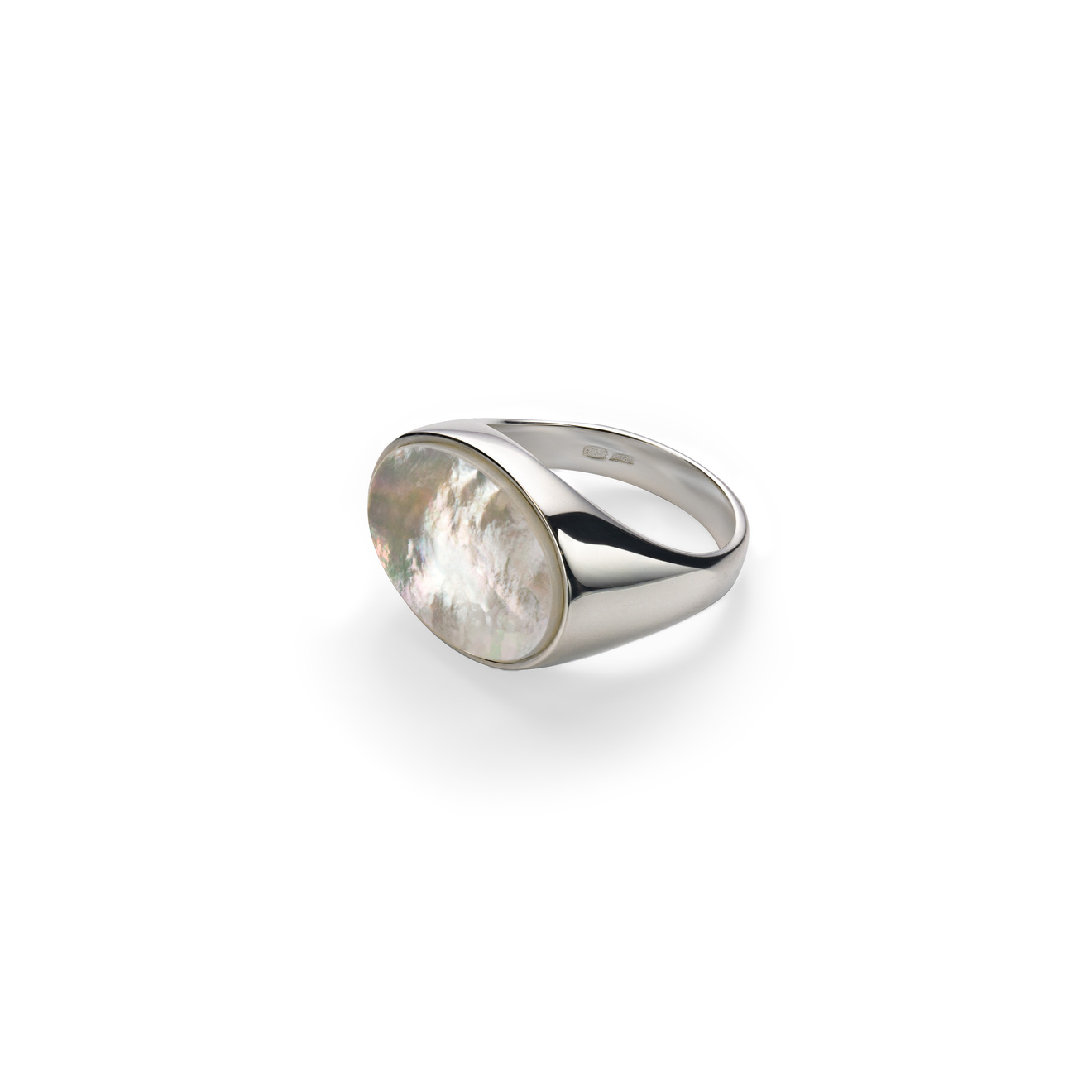 Ringstone Кольцо из серебра с перламутром ringstone кольцо из серебра с буквой d