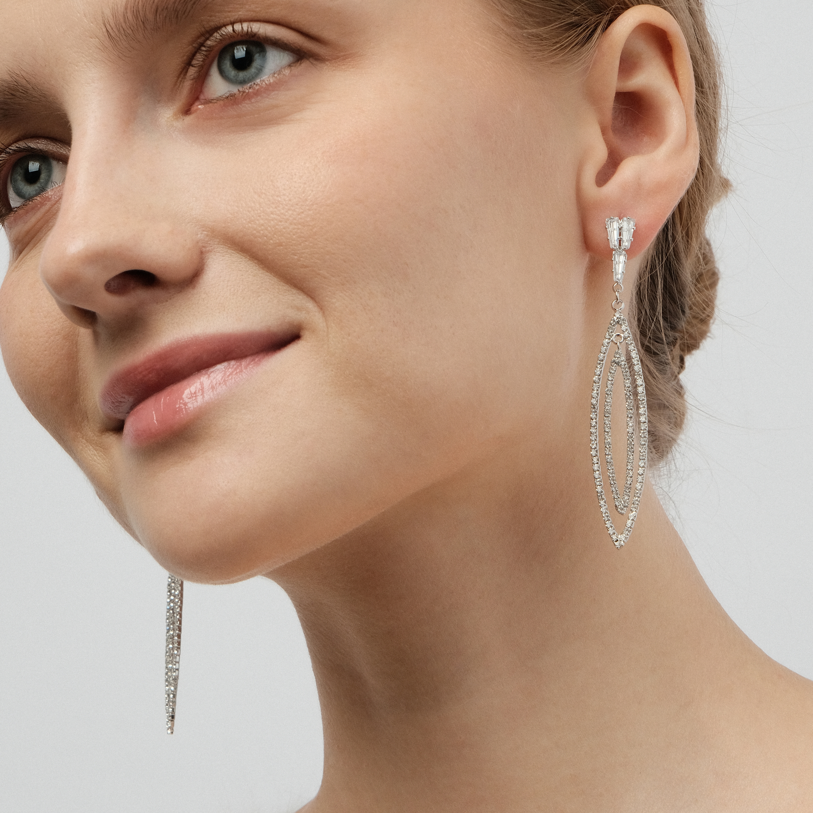 drop earrings with crystals