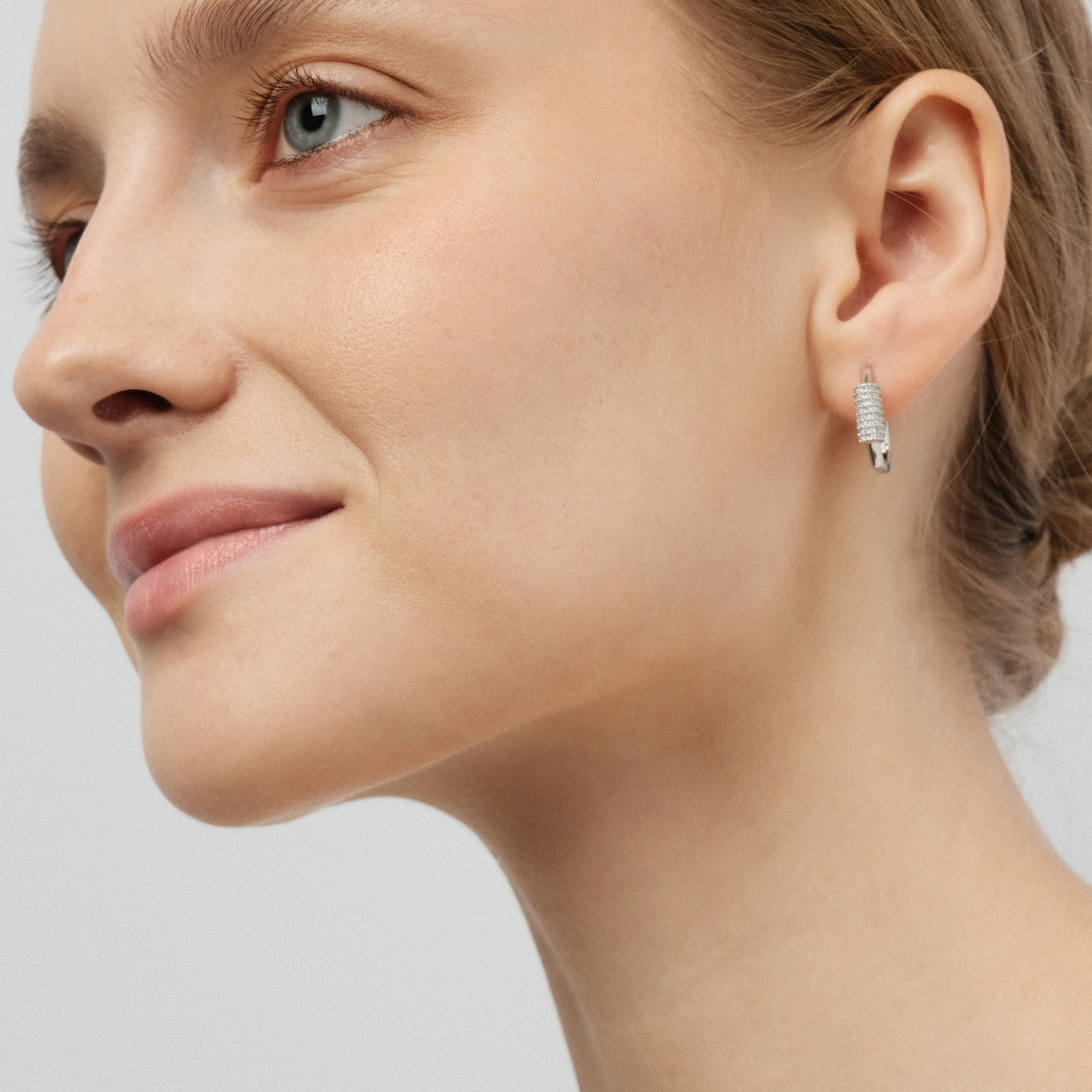 octahedral earrings with crystals