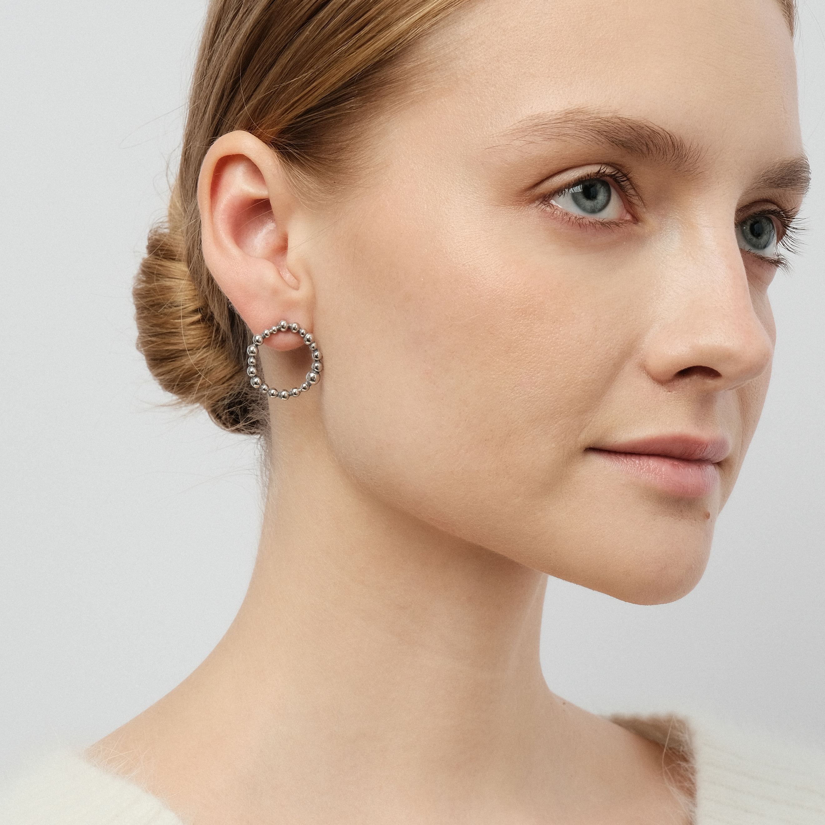 Dark Pearl earrings-circles