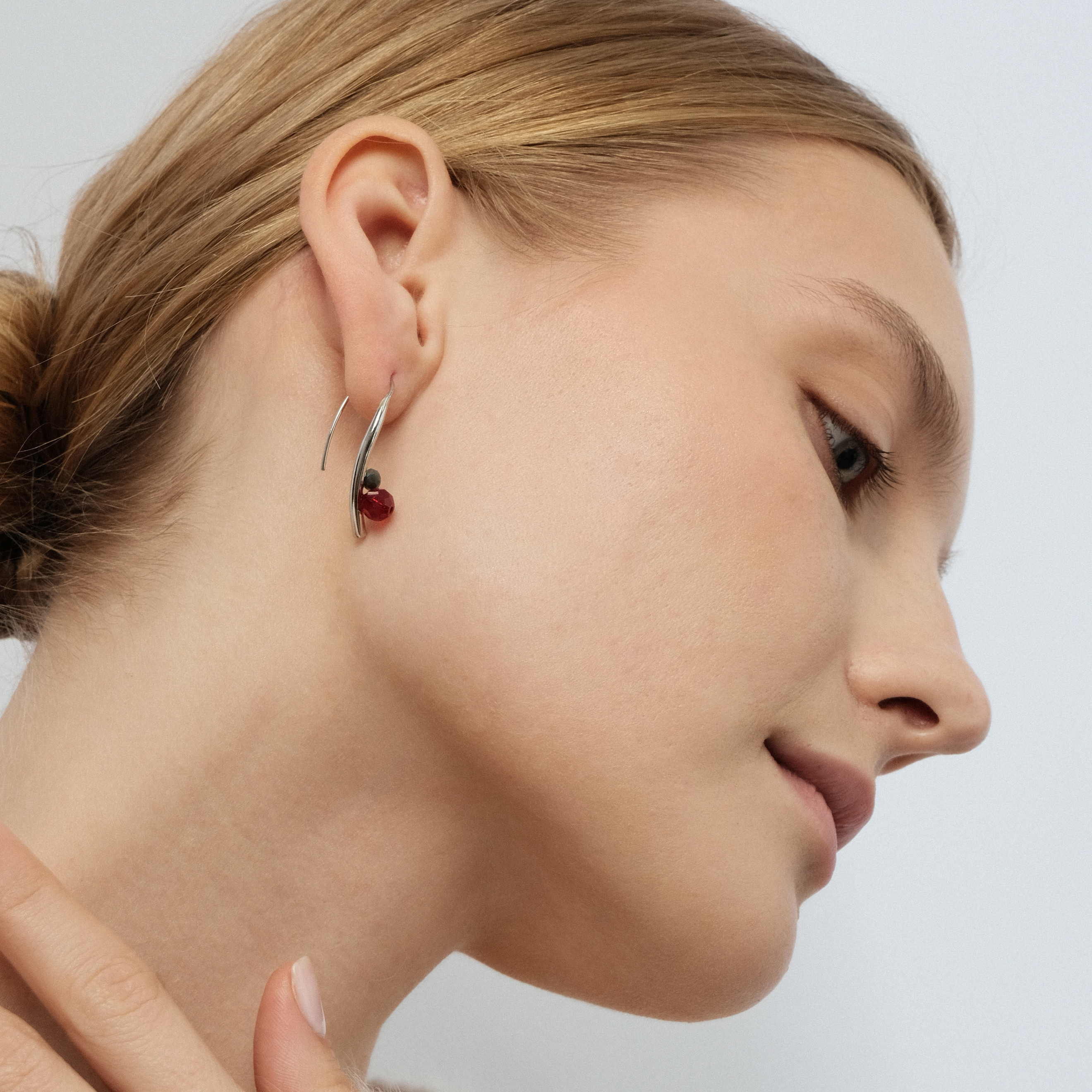 earrings with berrbeads