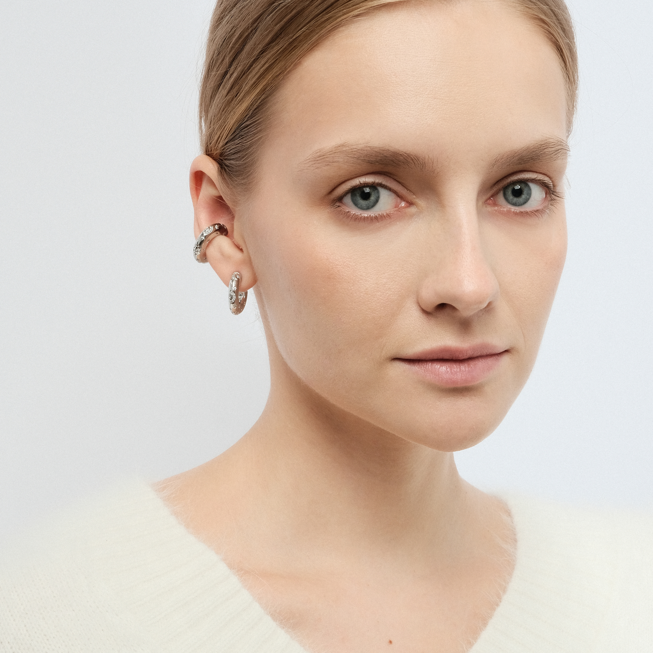 earrings with moon and stars pattern