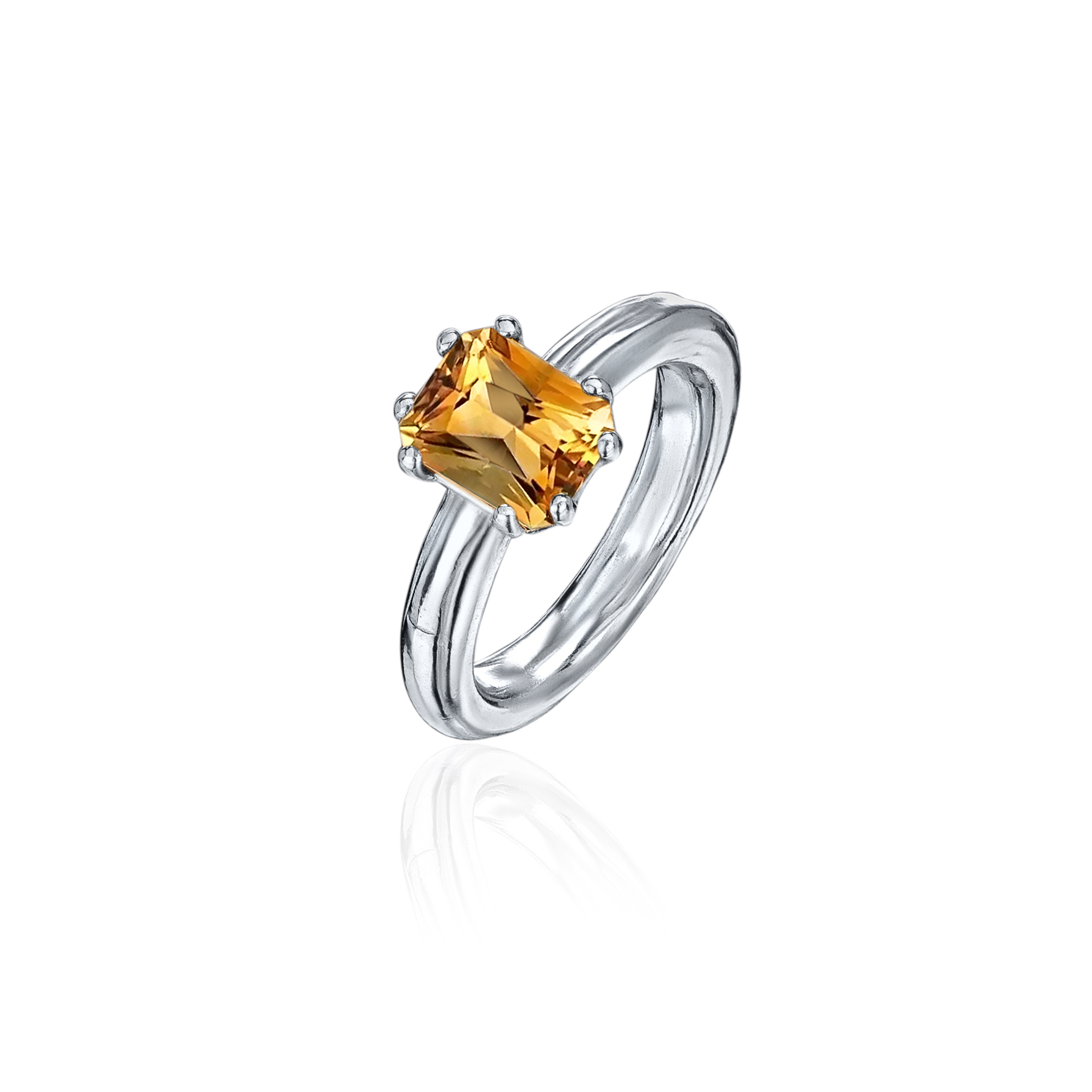 ANCIENT SOUL Ring with yellow Citrine silver