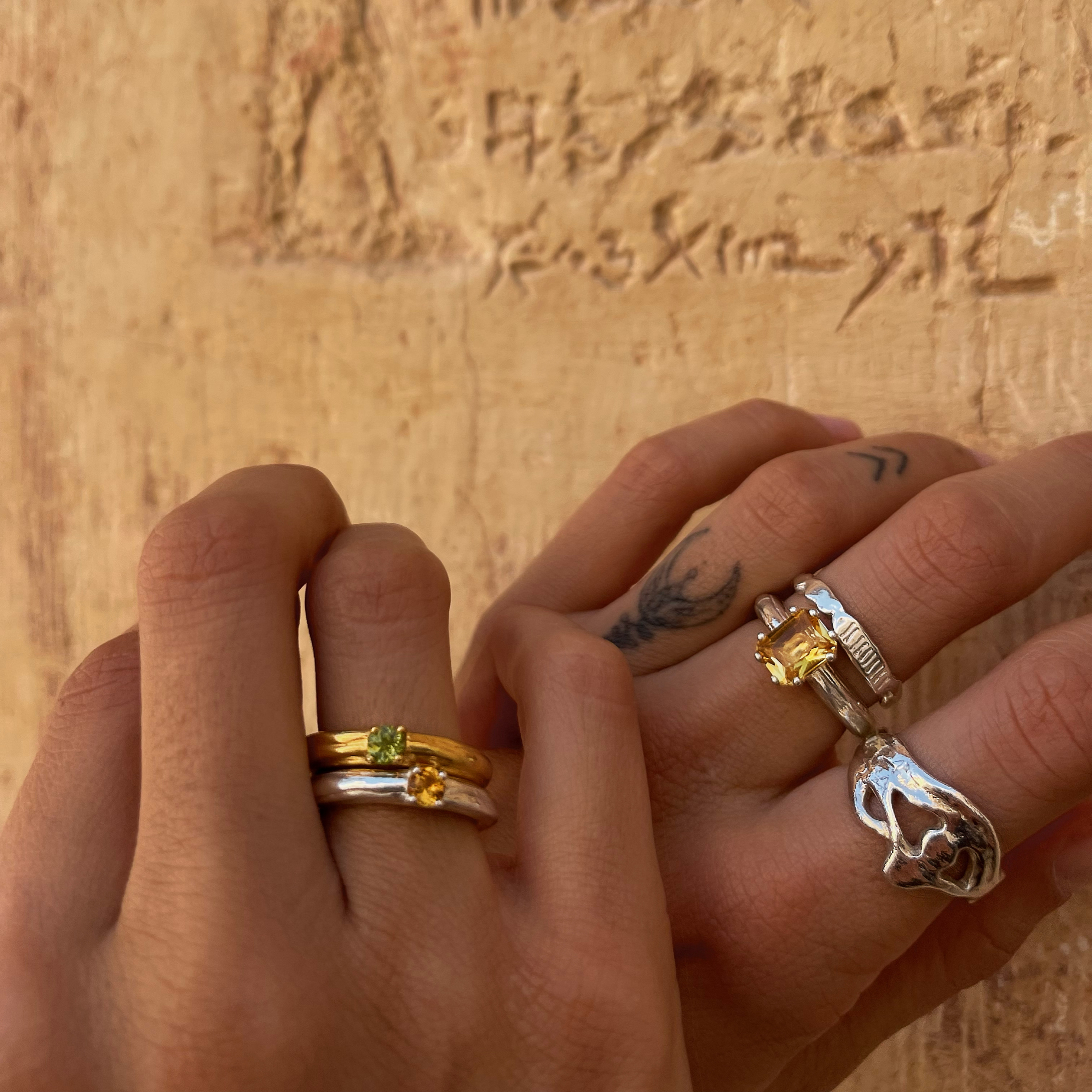 ANCIENT SOUL Ring with yellow Citrine silver
