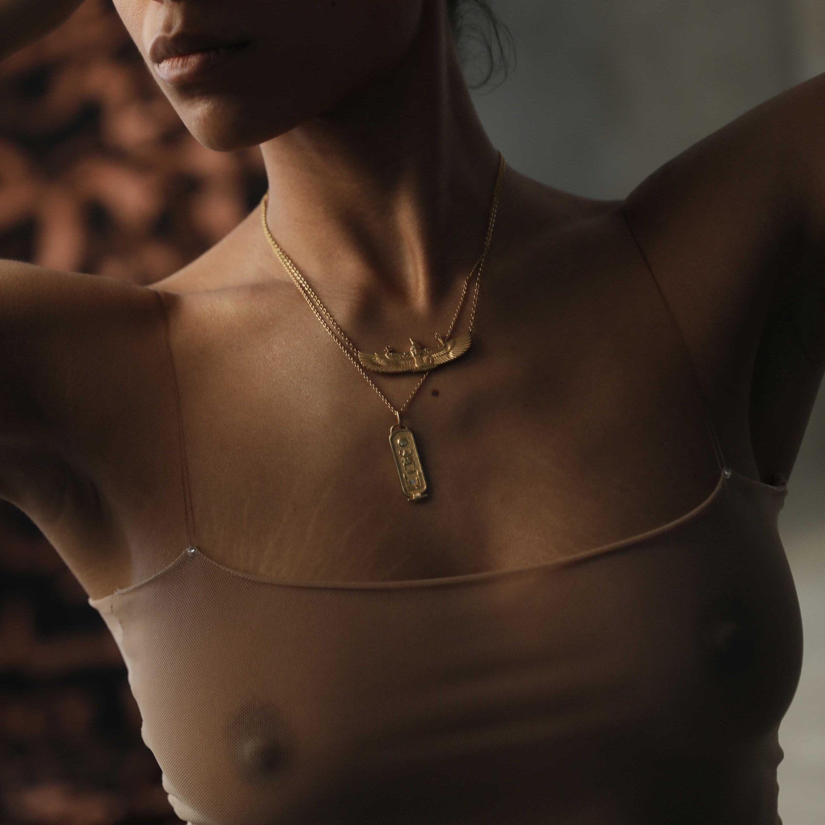 The ISIS pendant is gilded