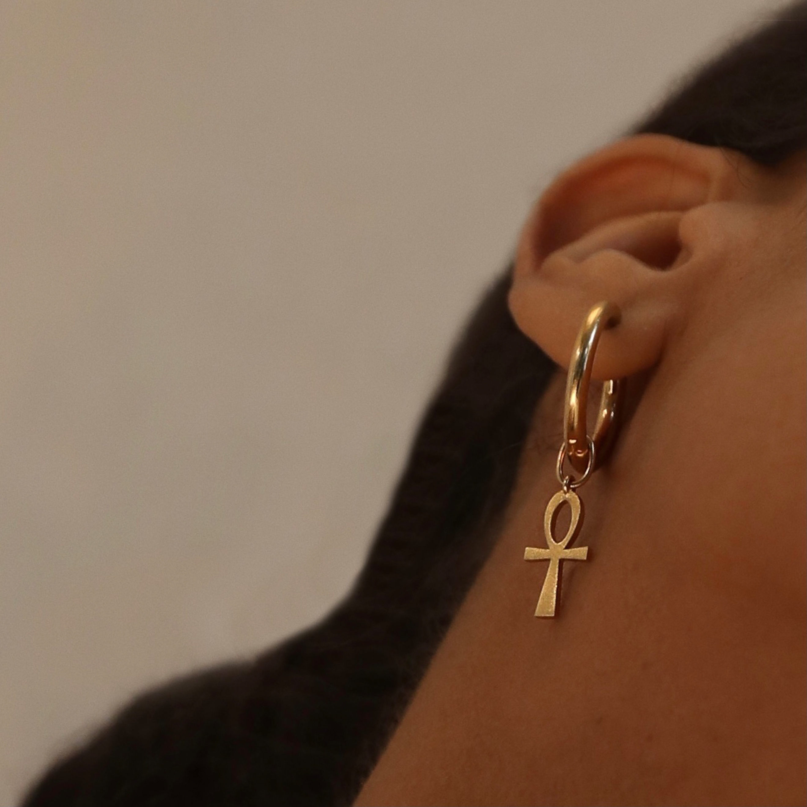 Gold-plated pendant for EGYPTIAN CROSS earrings
