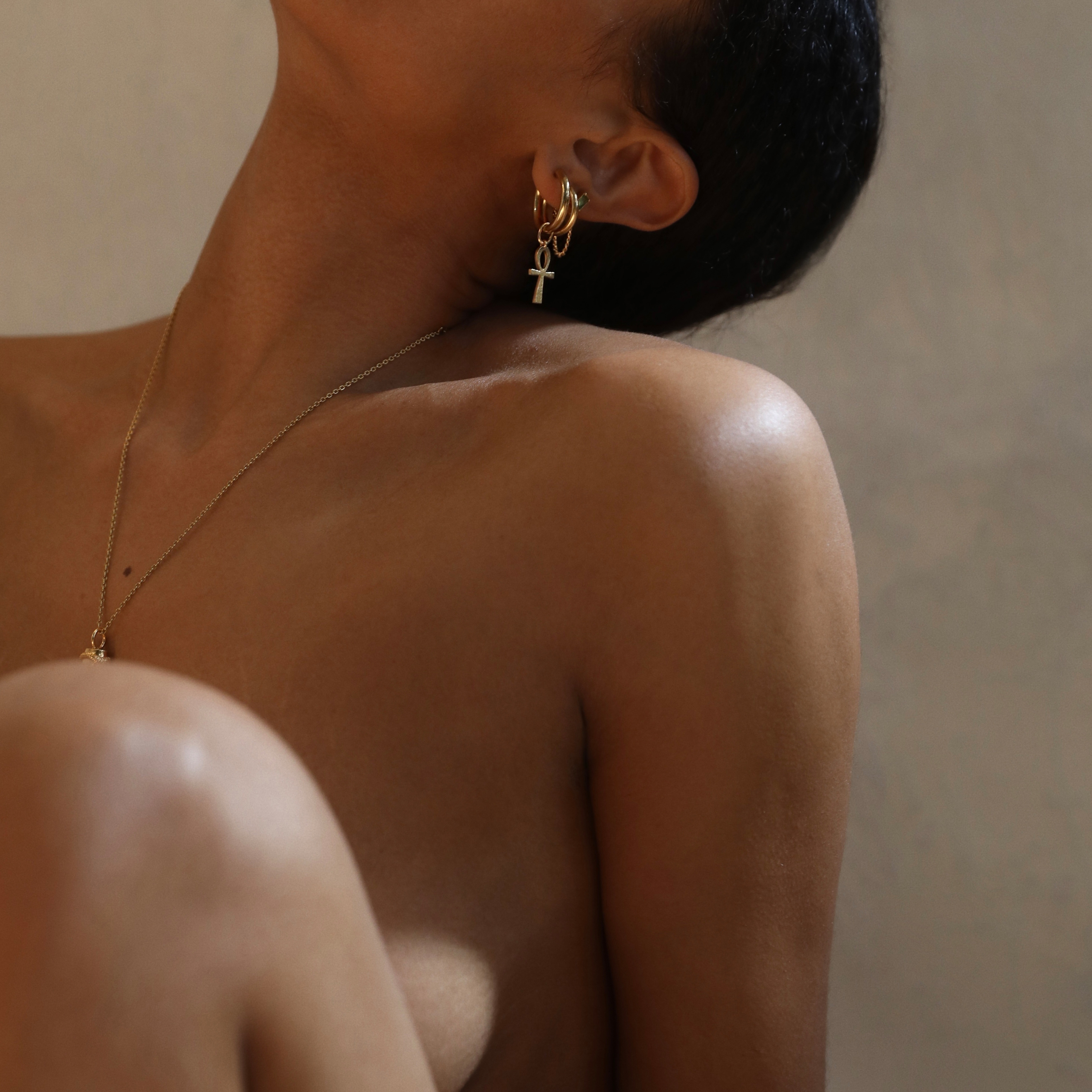 Gold-plated pendant for EGYPTIAN CROSS earrings