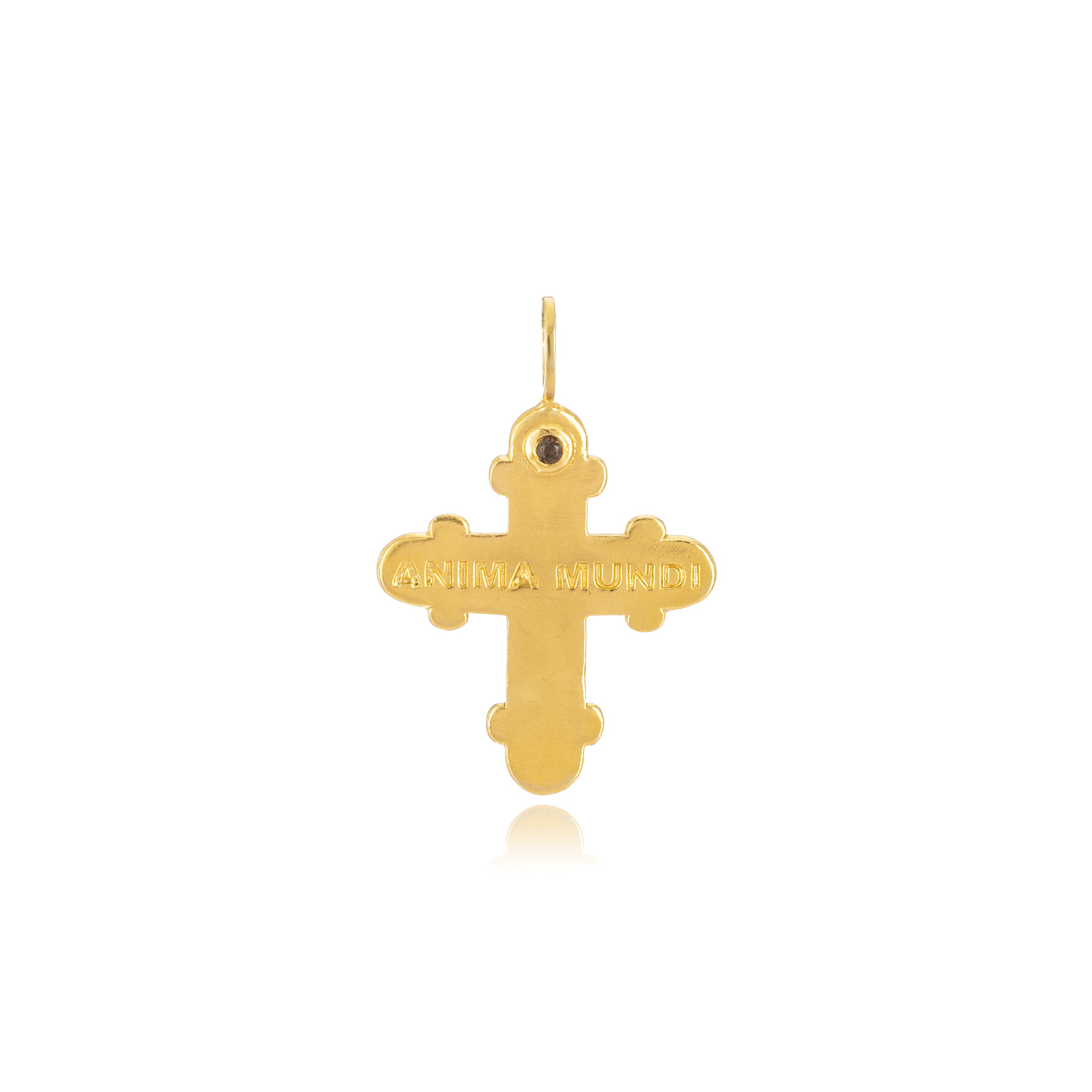 ANIMA MUNDI pendant gilt with smoky Quartz