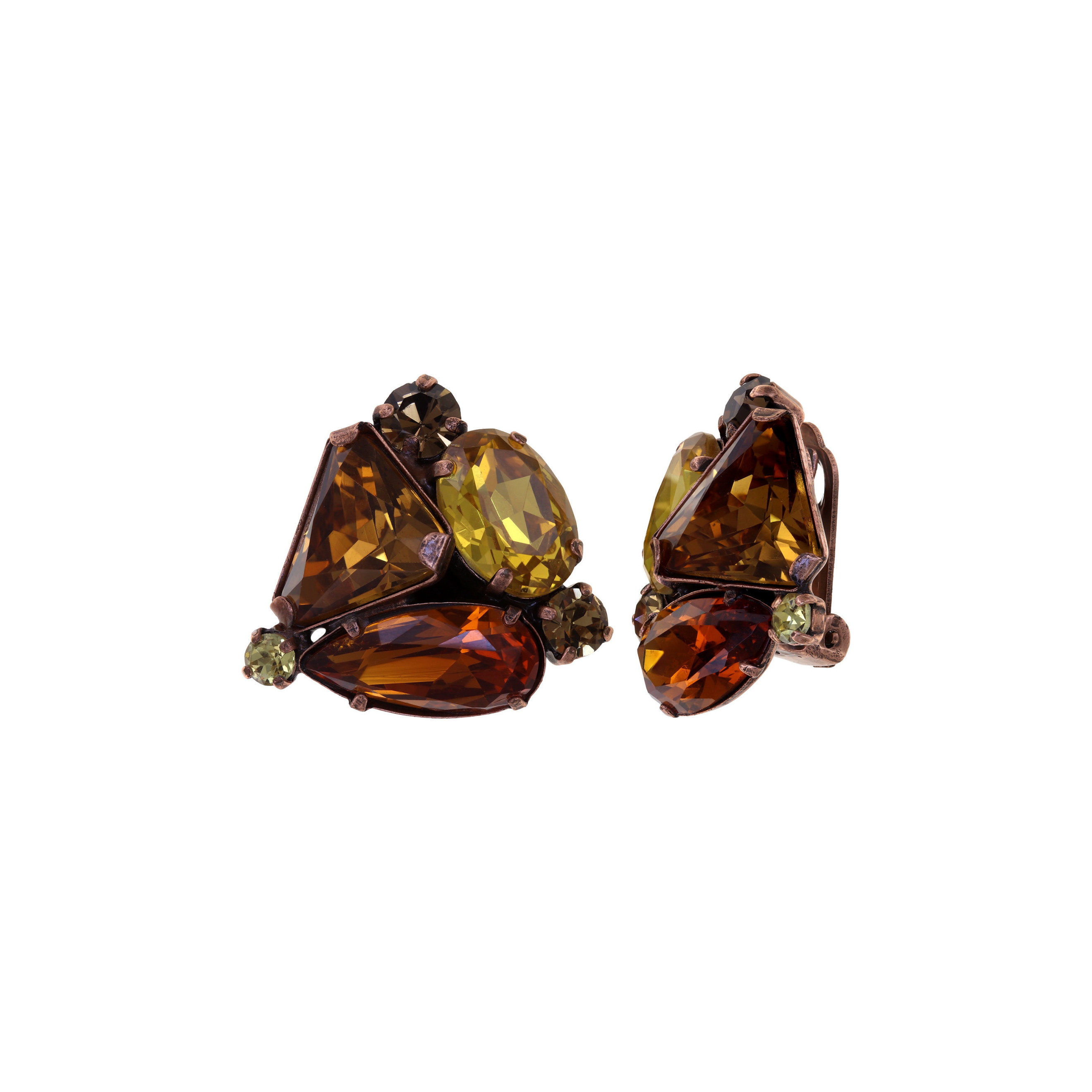 Gems Riot clips with amber crystals