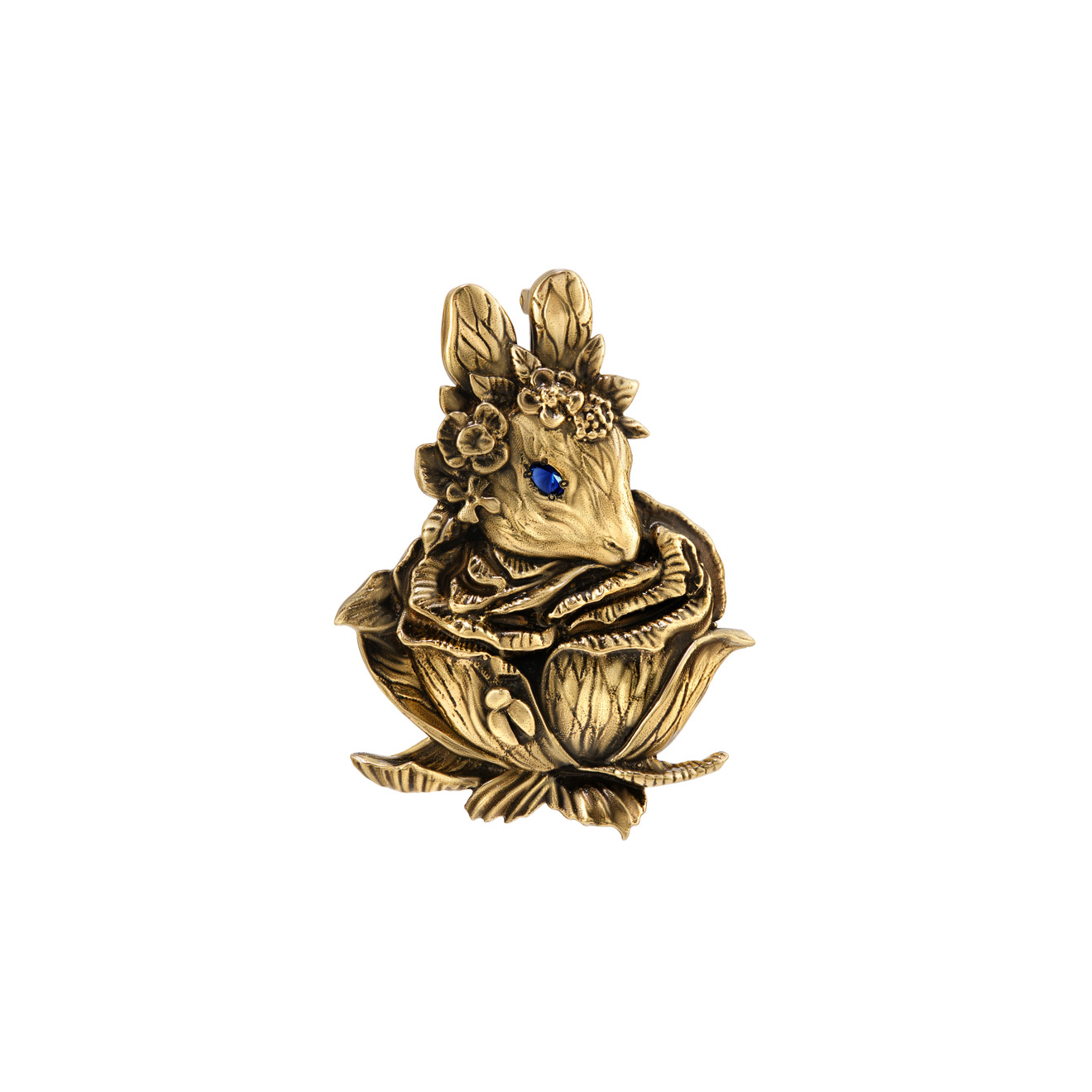 Fiore di Firenze Золотистая брошь-кролик CONIGLIO дизайнерская брошь кролик заяц символ года 2023