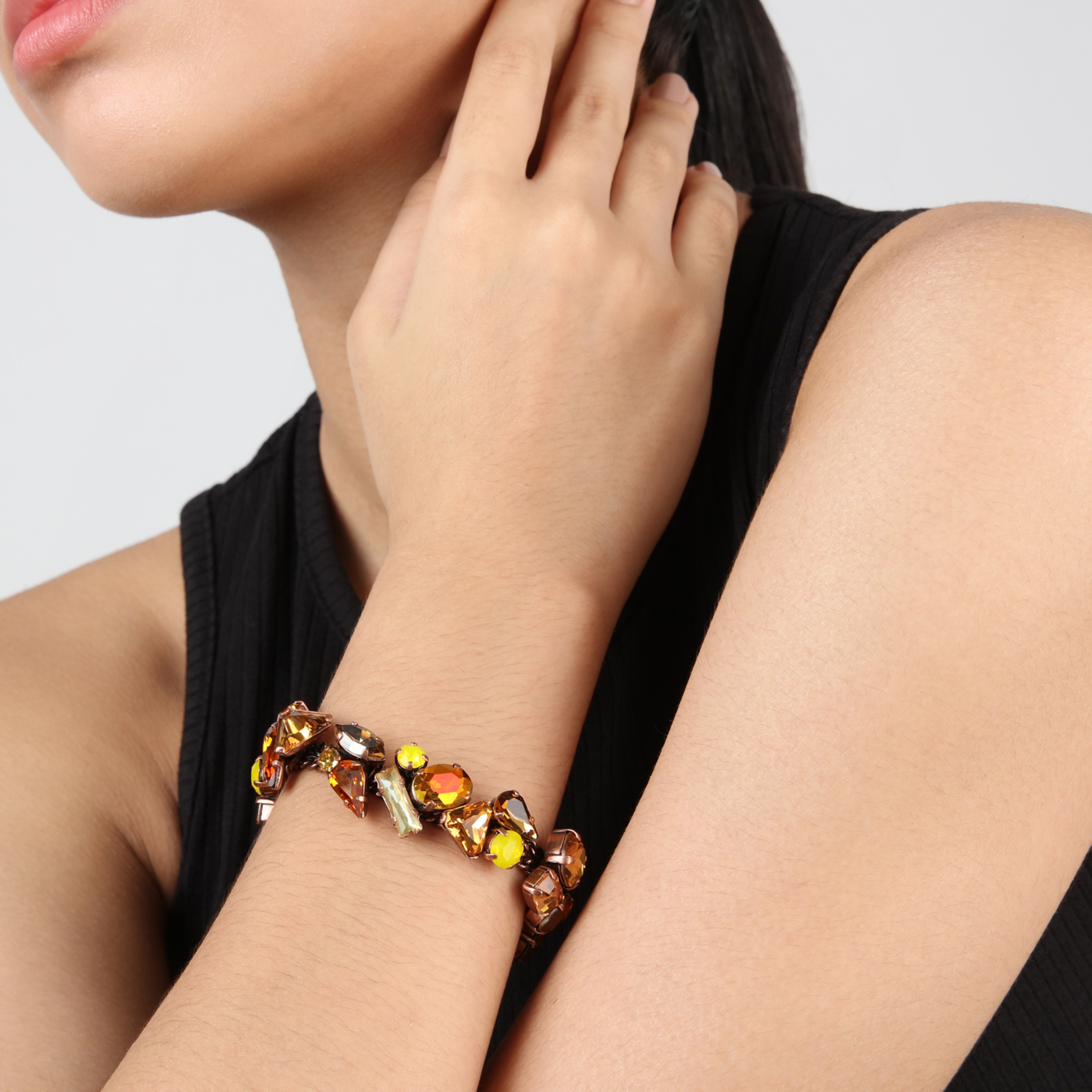 Gems Riot bracelet with amber crystals
