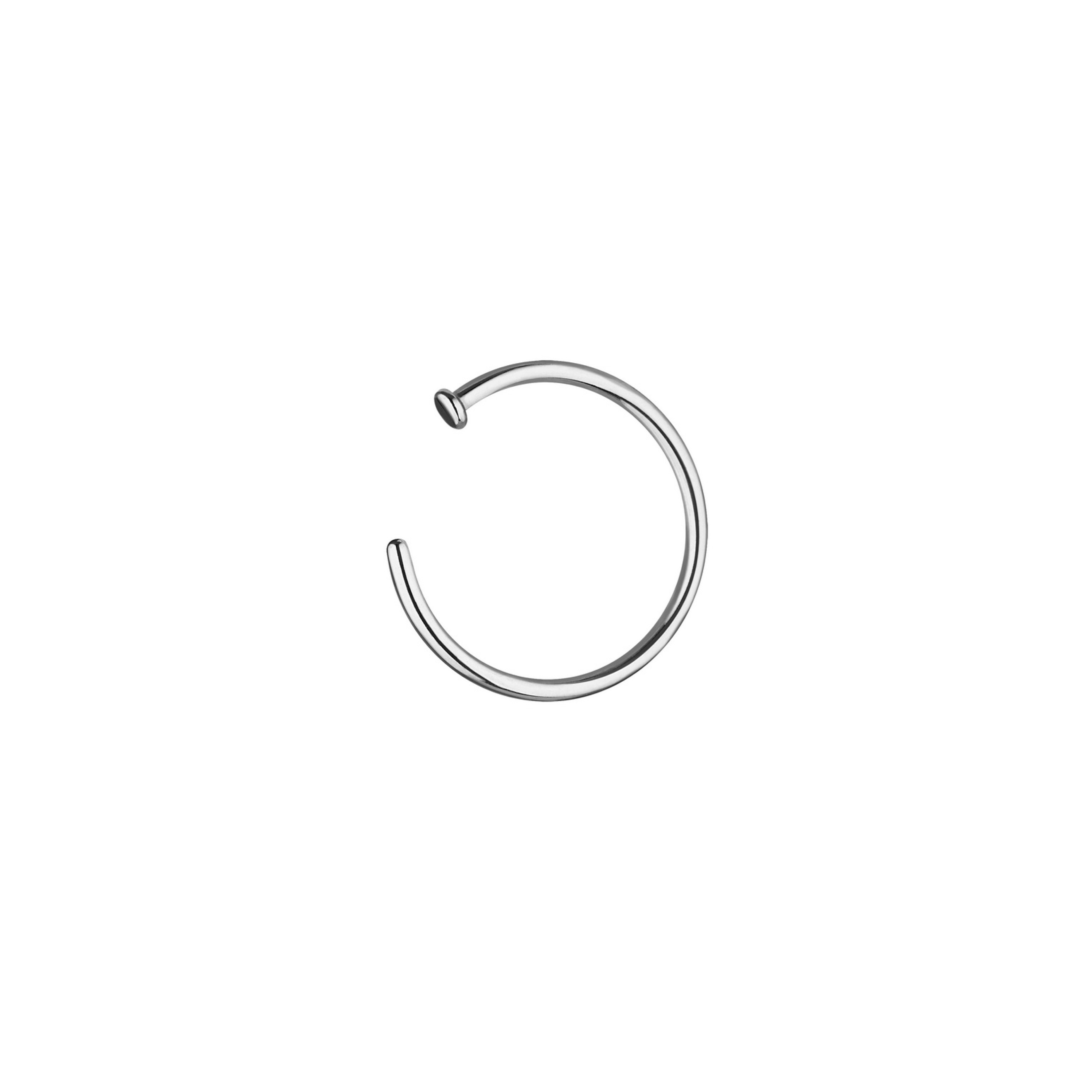Piercing-a ring made of steel in the nose