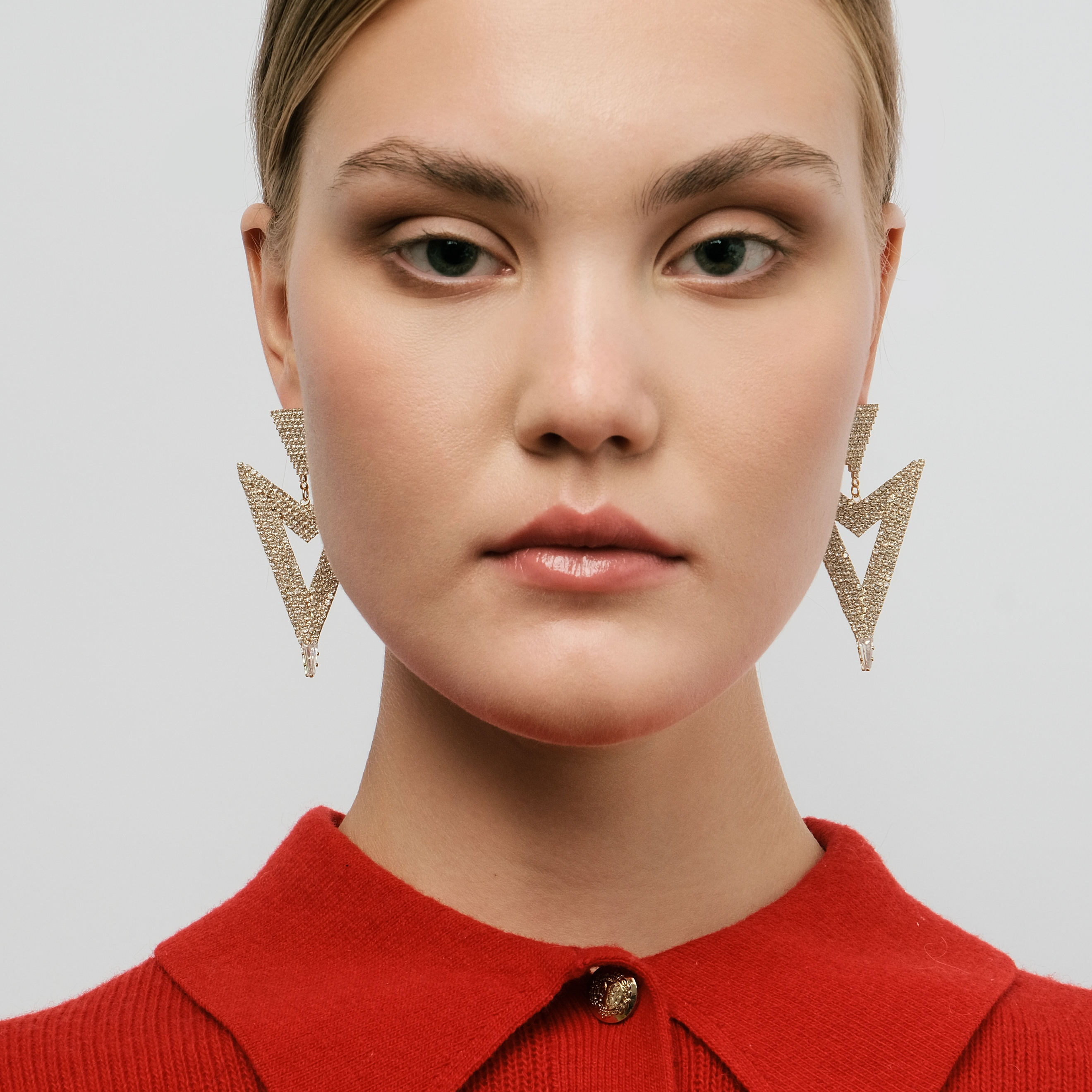 arrow earrings with crystals